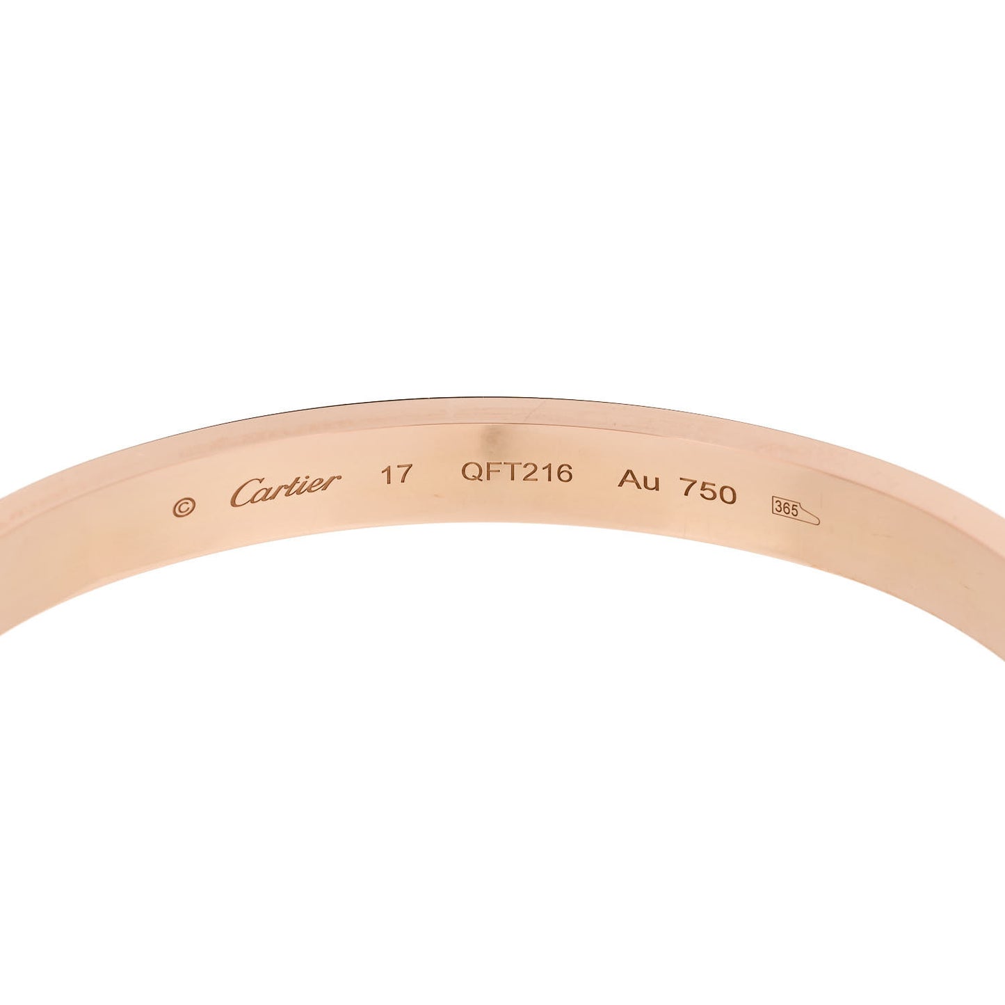 18K Pink Gold LOVE Bracelet 17