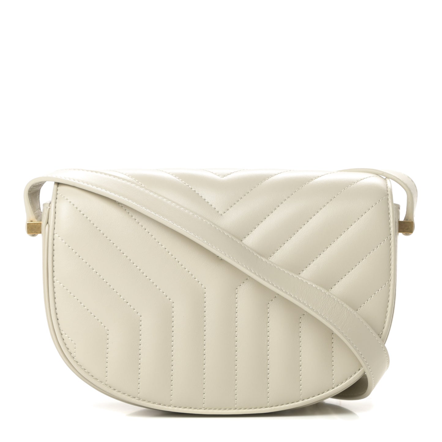 Calfskin Y Quilted Small Joan Satchel Blanc Vintage