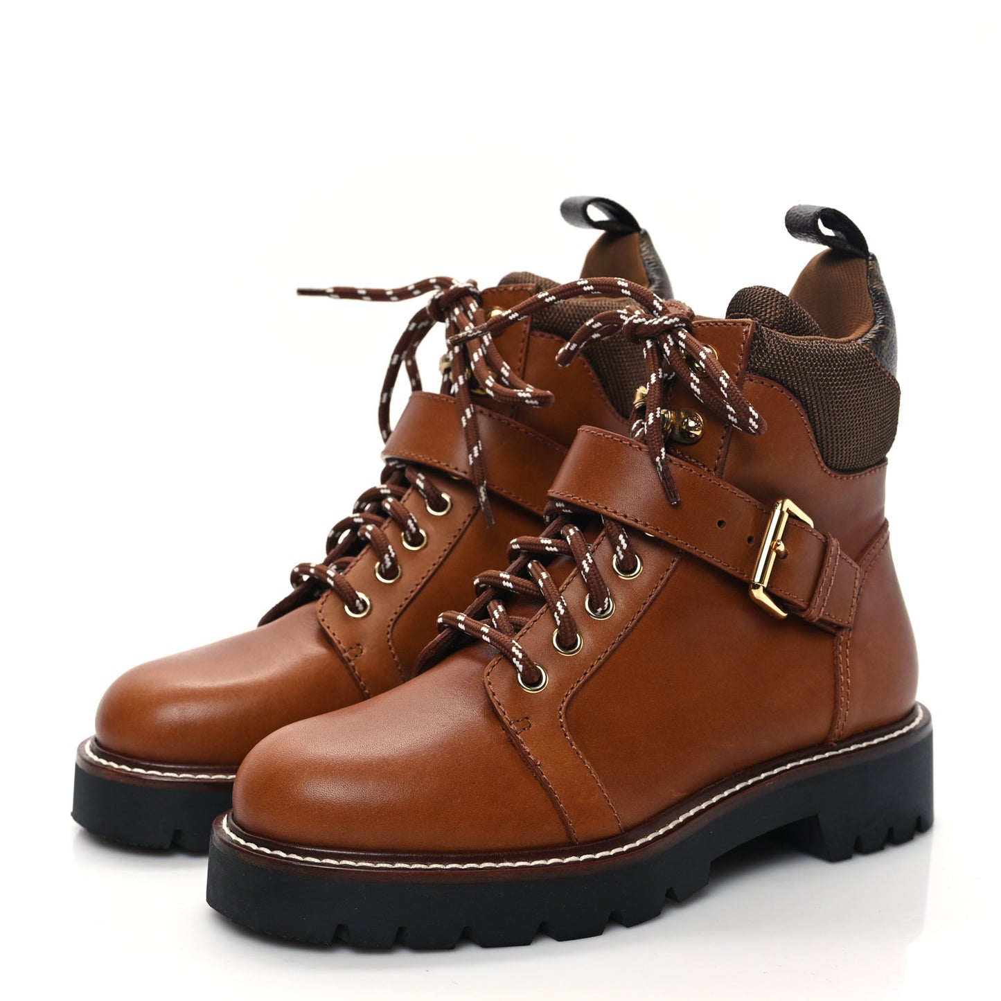 Calfskin Territory Ranger Combat Boots 36.5 Cognac
