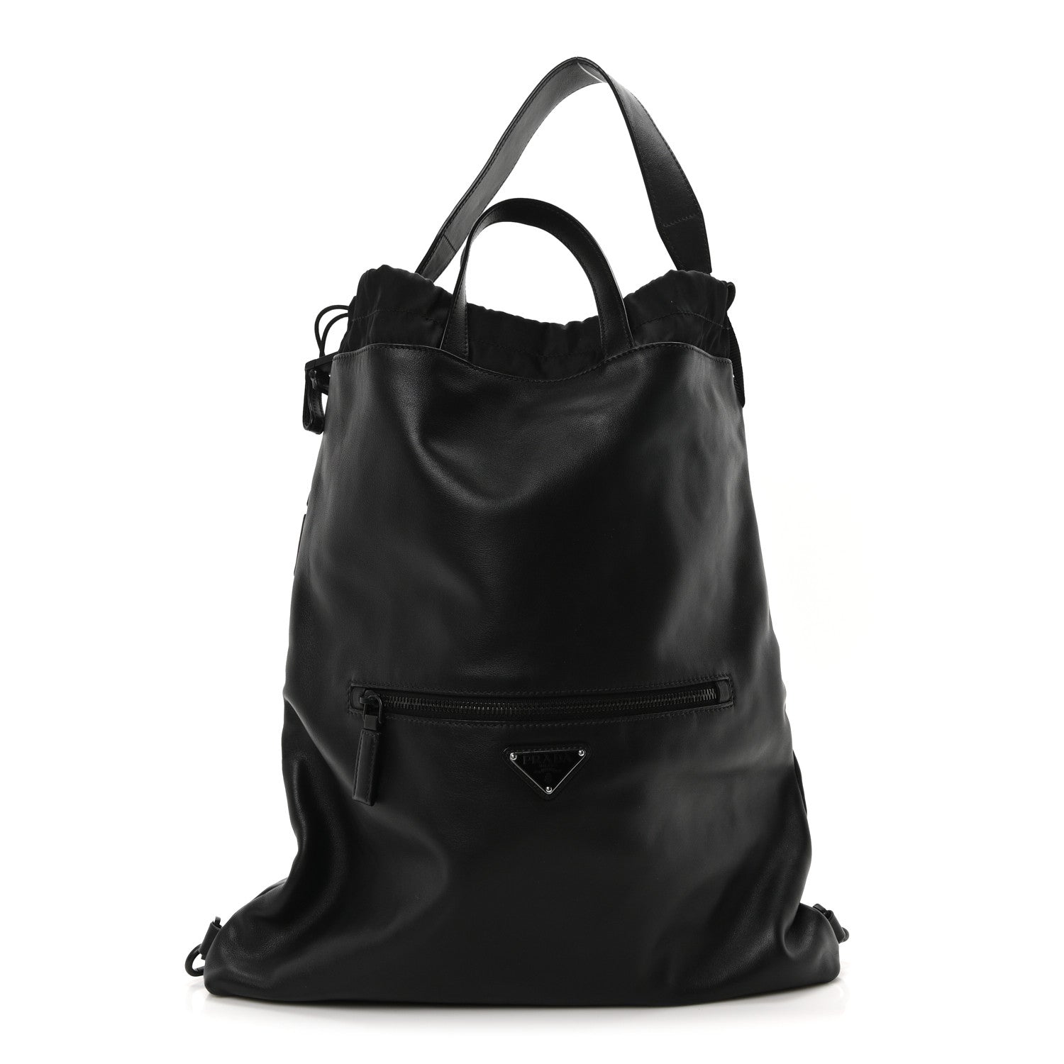 Prada Grace Lux Drawstring Backpack Black 1729894 – FASHIONPHILE display picture 1
