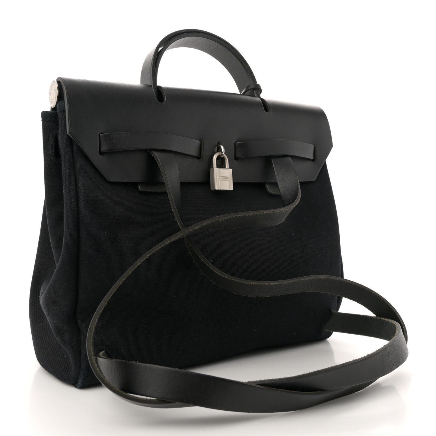 Toile Vache Calfskin Herbag 30 PM Backpack Black