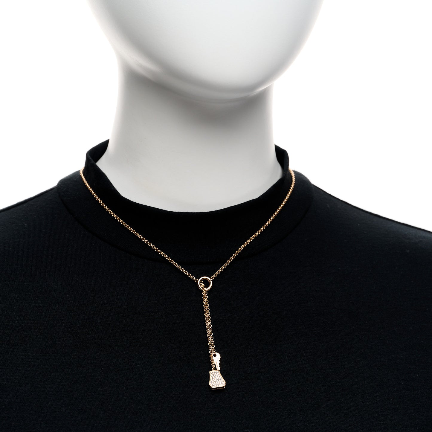 18K Rose Gold Diamond PM Kelly Clochette Necklace