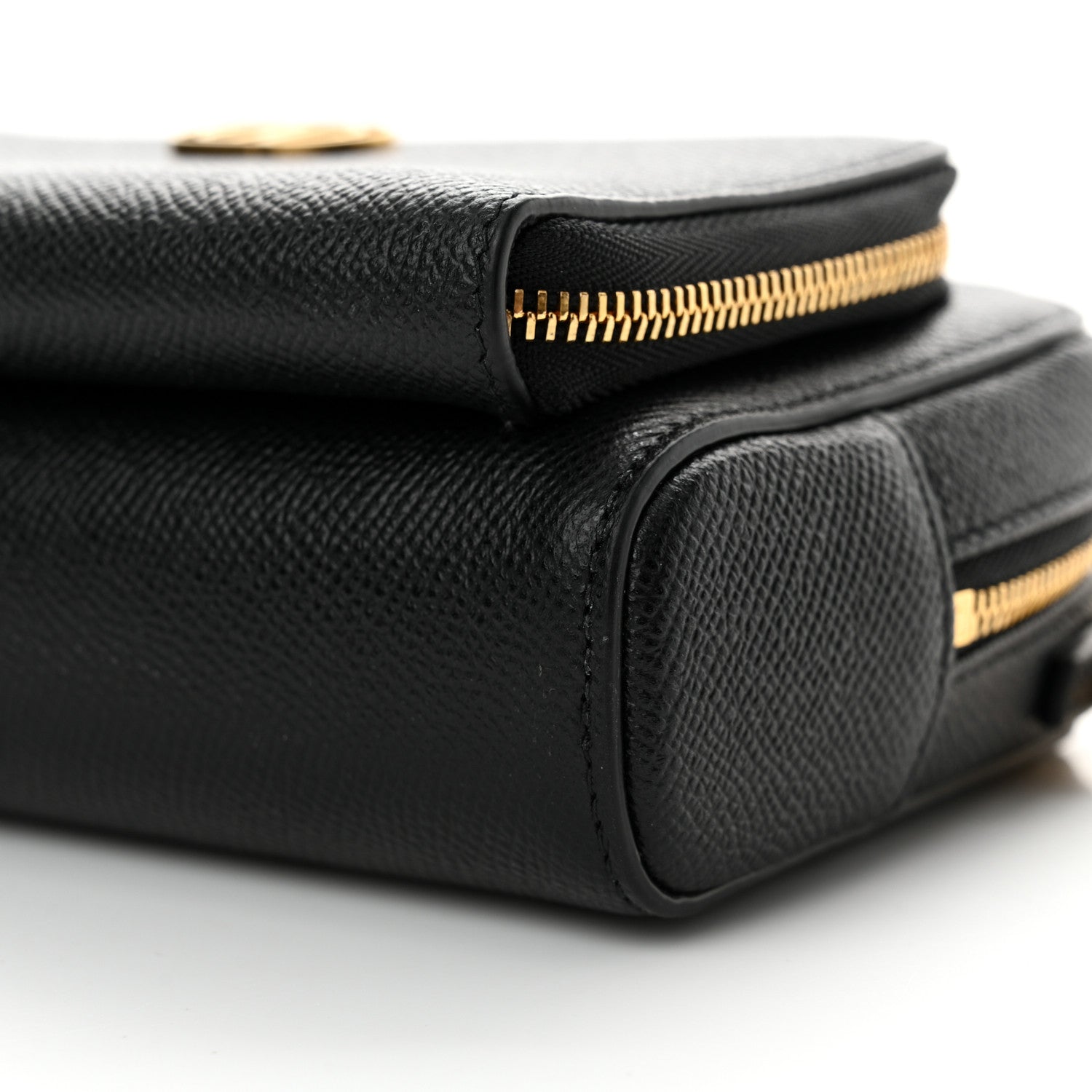 Christian Dior Grained Calfskin Caro Double Pouch Black 11 of 11