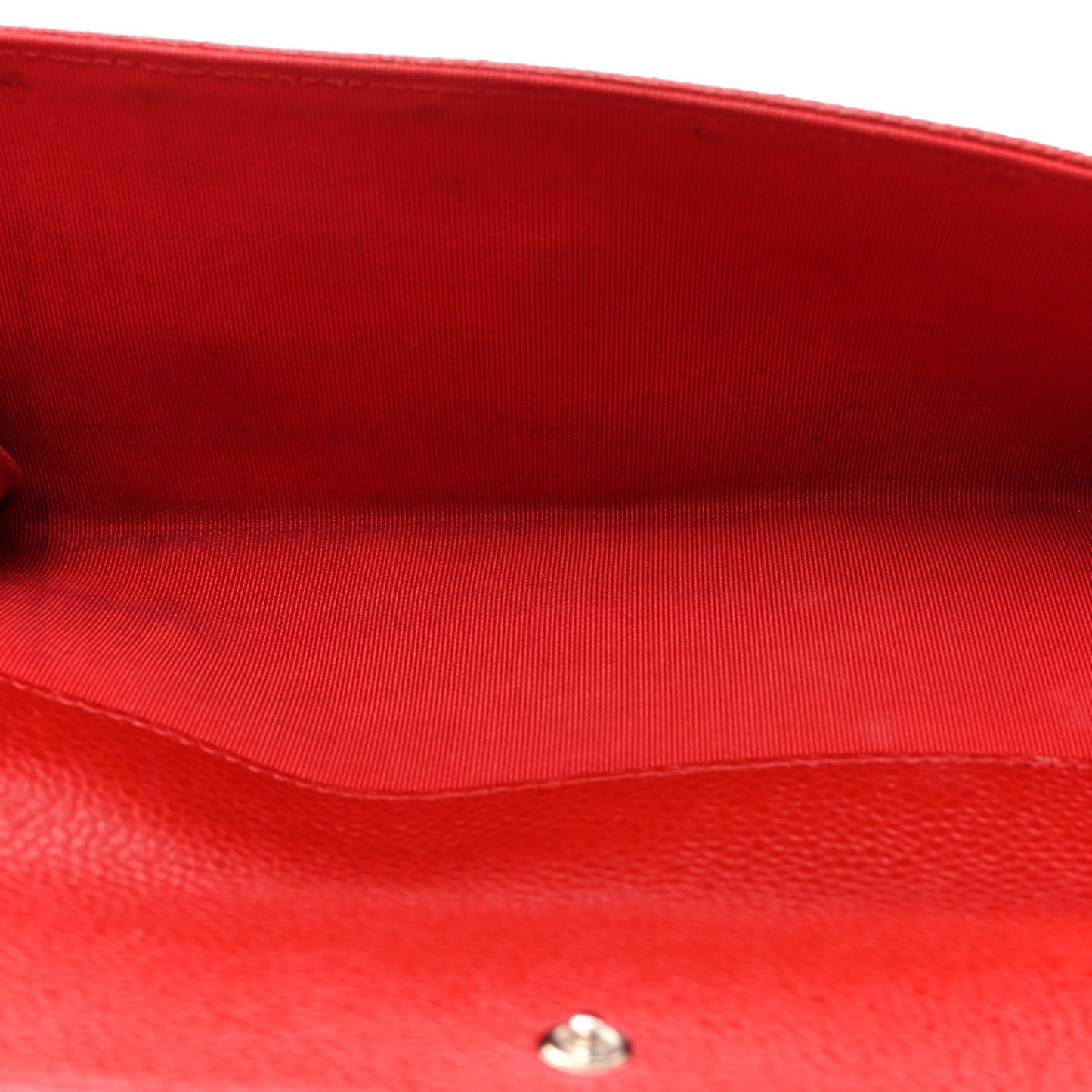 Caviar Quilted CC Long Double Wallet Red