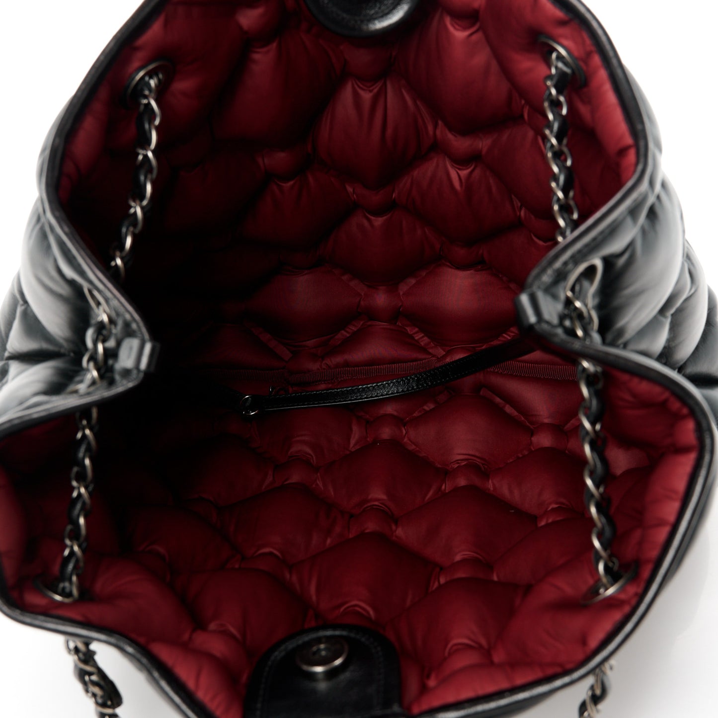 Calfskin Quilted Chesterfield Shoulder Bag Black