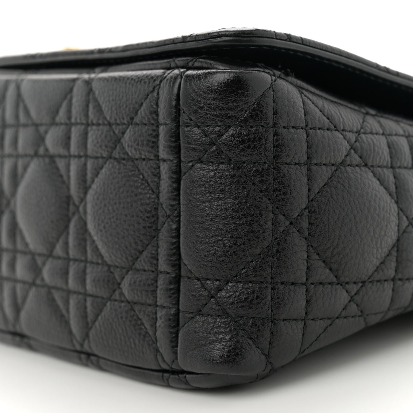 Calfskin Cannage Medium Caro Bag Black