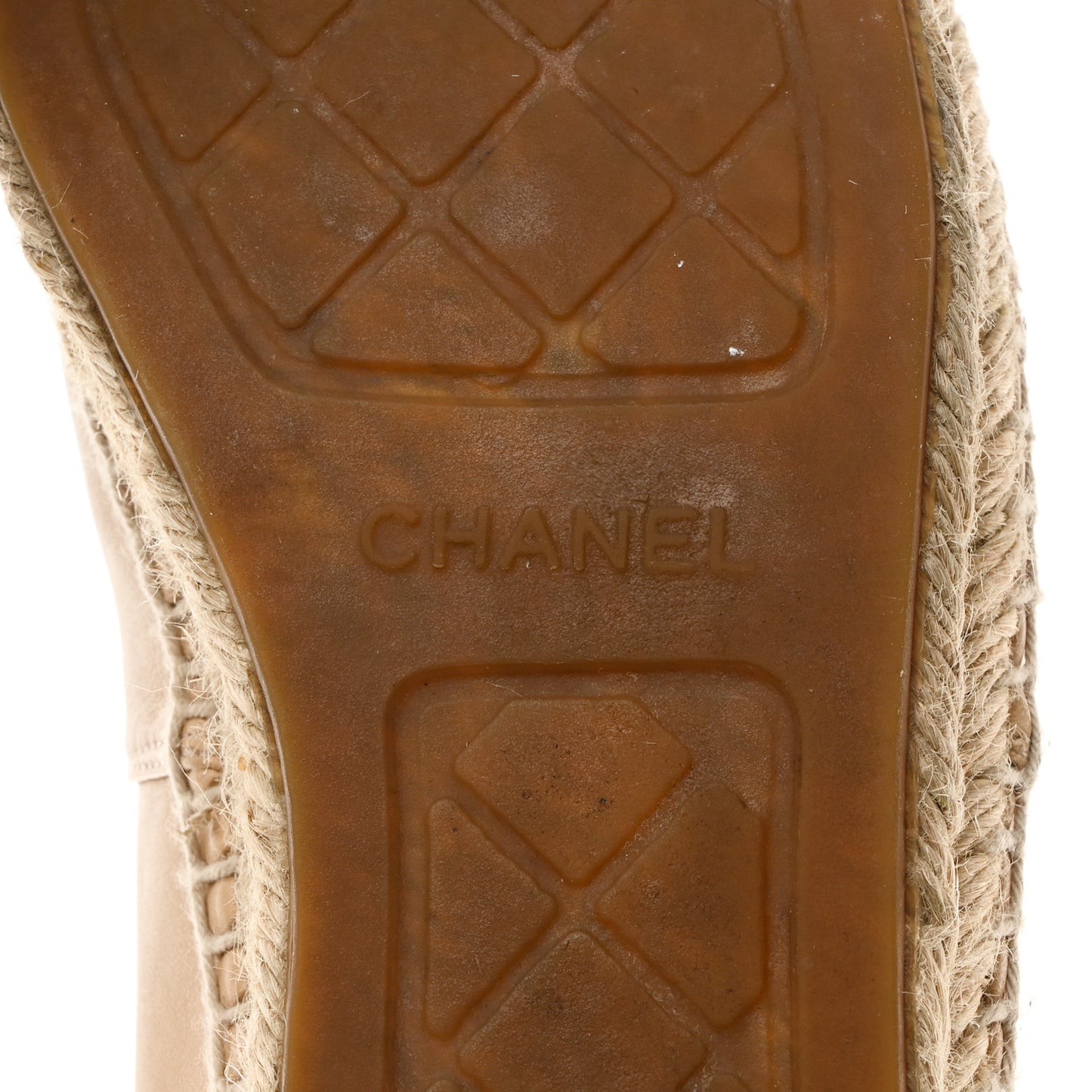 Lambskin CC Espadrilles 41 Beige Black