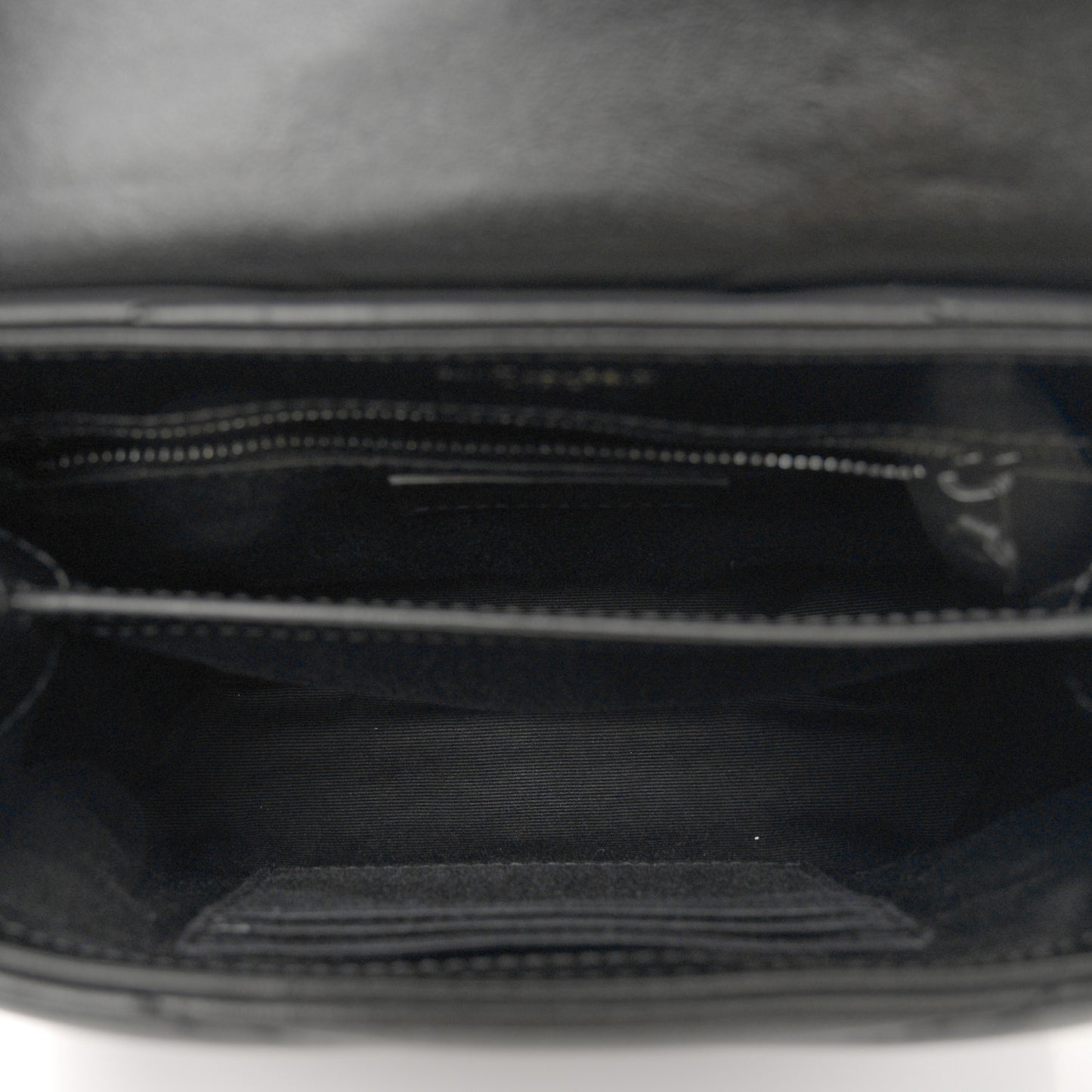 Calfskin Y Quilted Monogram Monochrome Toy Loulou Crossbody Bag Black