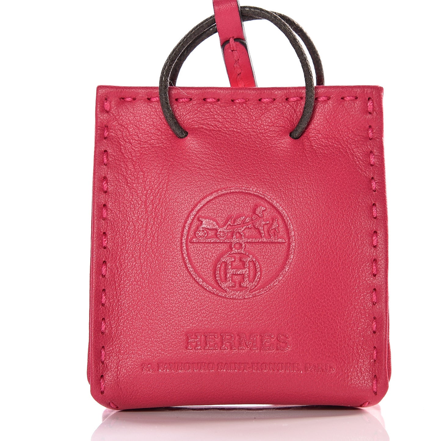 Milo Lambskin Swift Shopping Bag Charm Rose Mexico