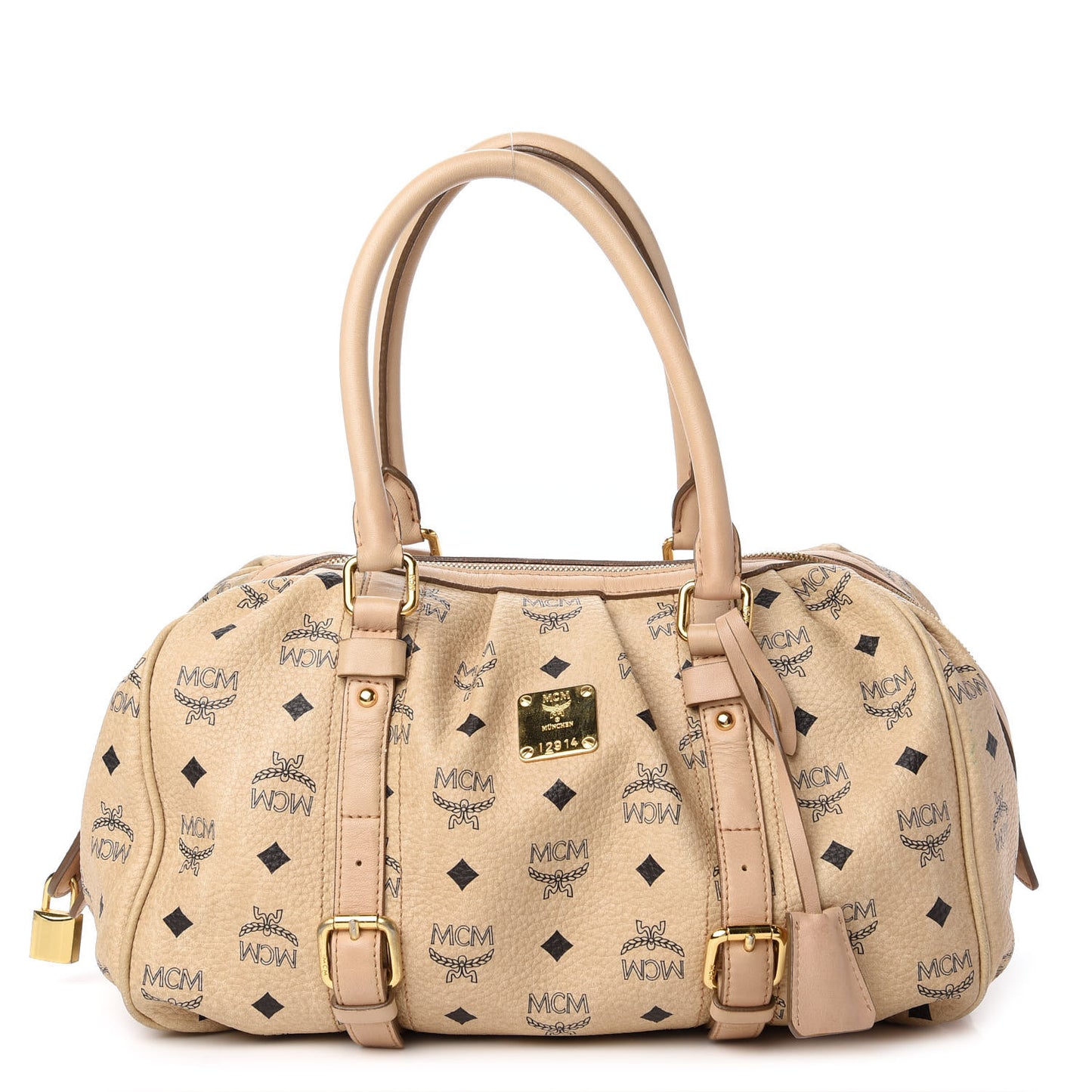 Visetos Vintage Boston Satchel Beige