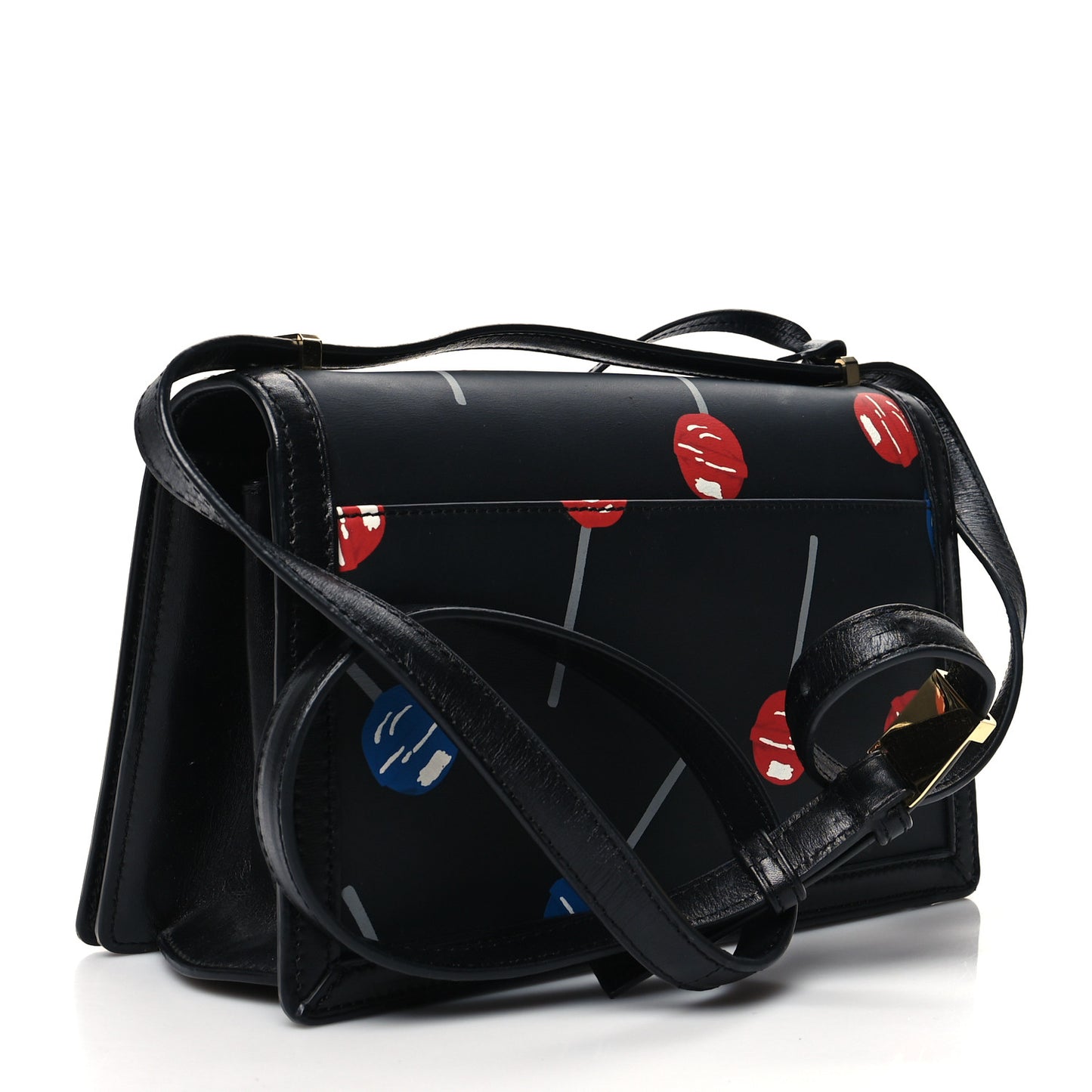 Calfskin Lollipop Small Barcelona Shoulder Bag Black