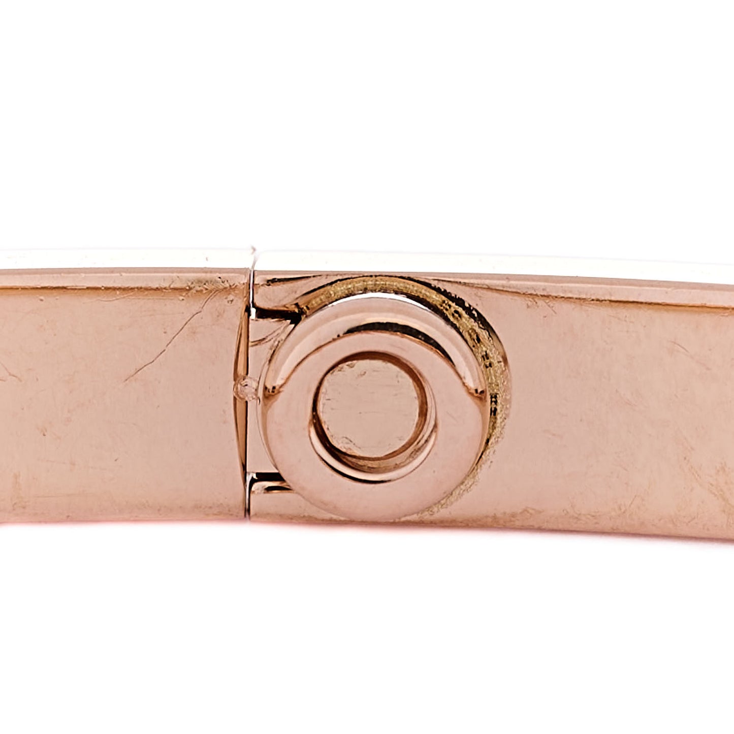 18K Pink Gold 6 Diamond Small LOVE Bracelet 15