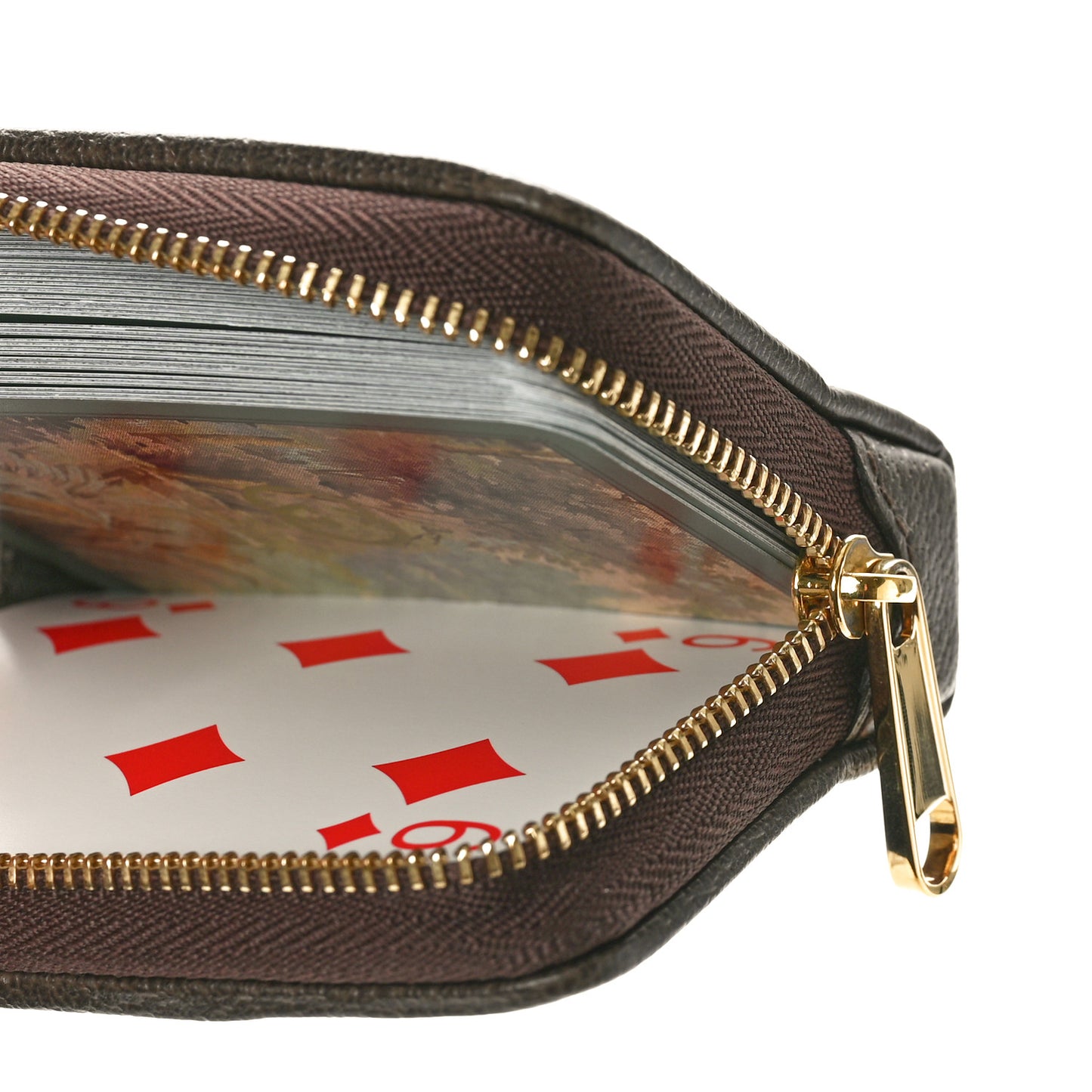 GG Supreme Monogram Web Ophidia Playing Card Case Beige New Acero