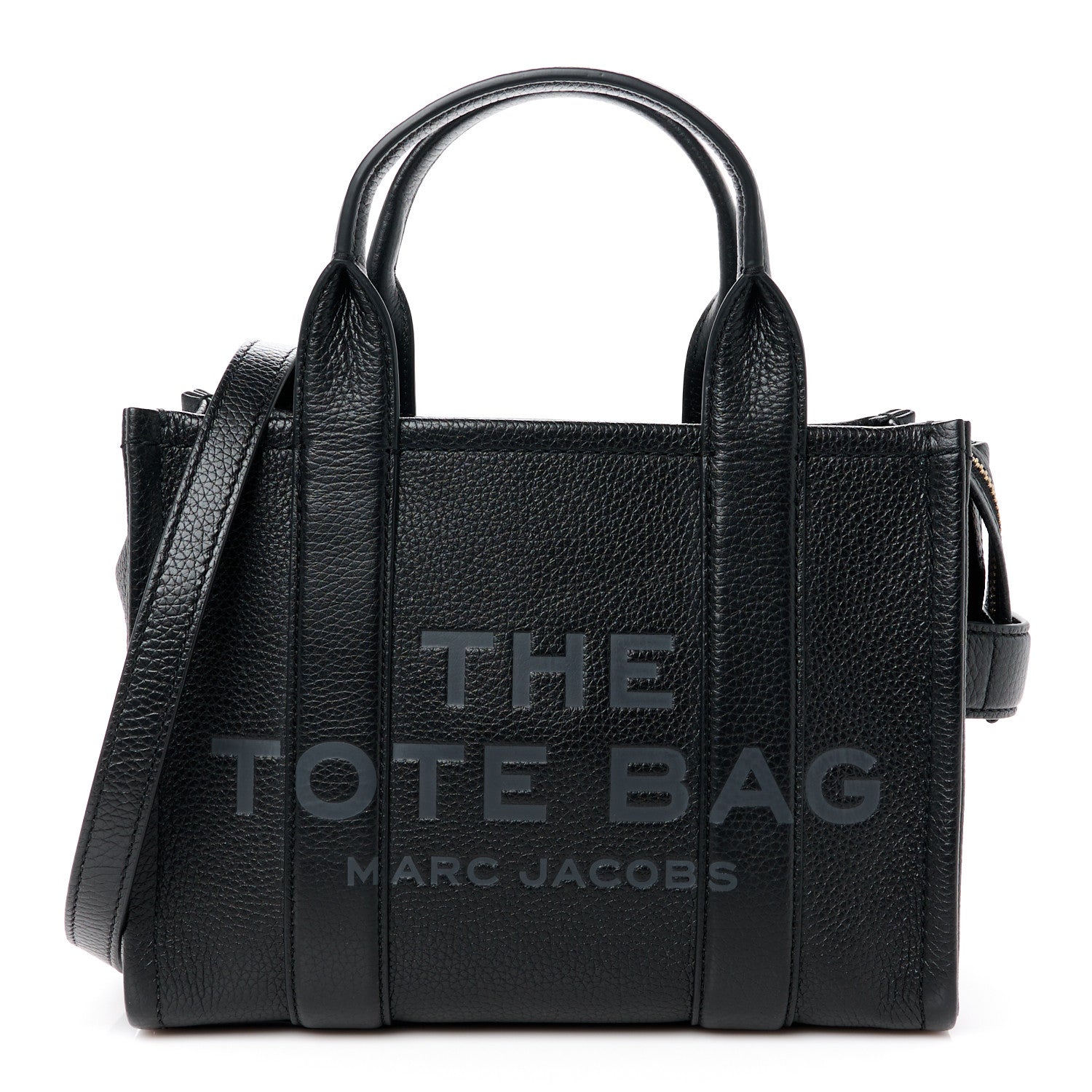 Marc Jacobs Grained Calfskin Small The Tote Bag Black 1 of 12