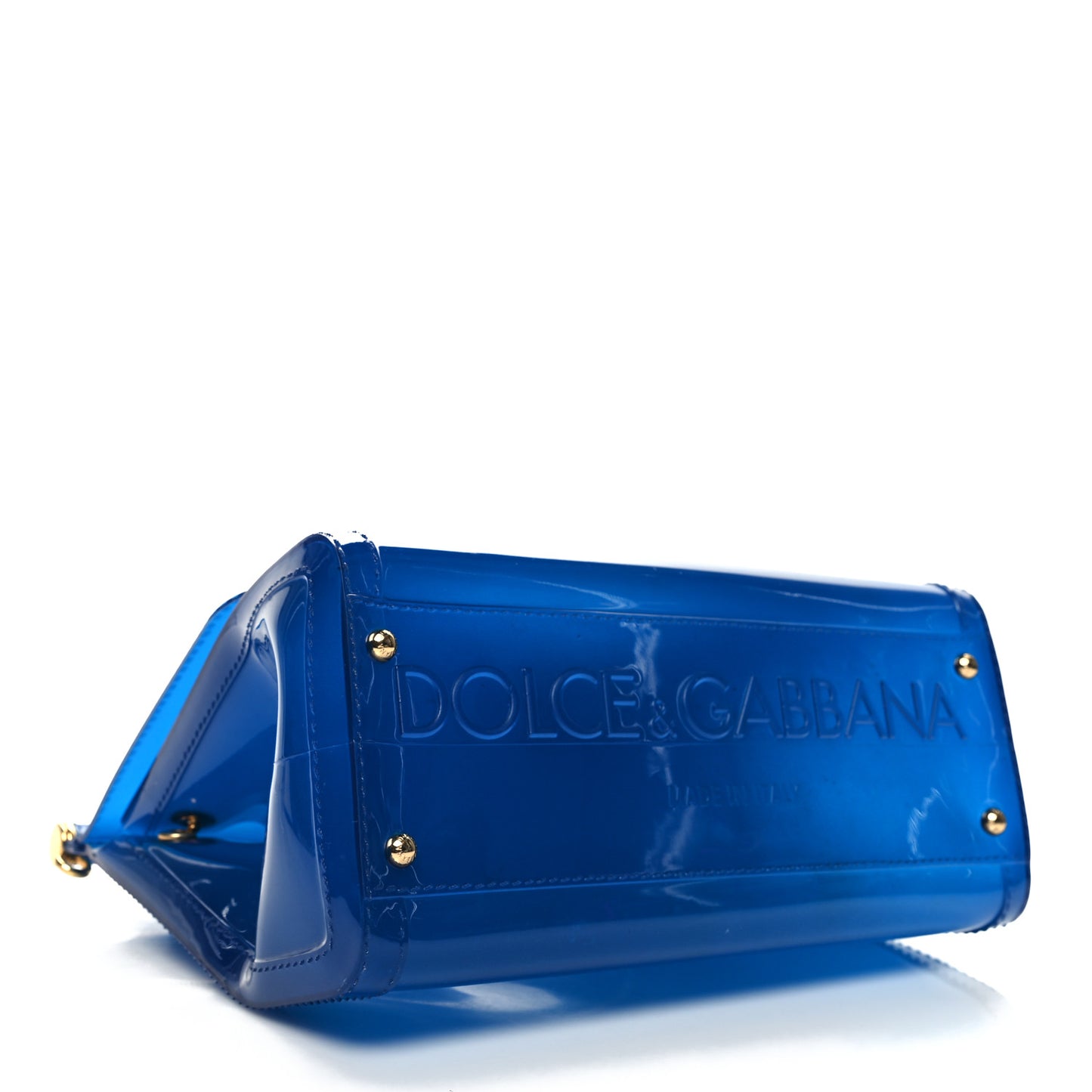 Rubber Semi-Transparent Miss Sicily Satchel Blue