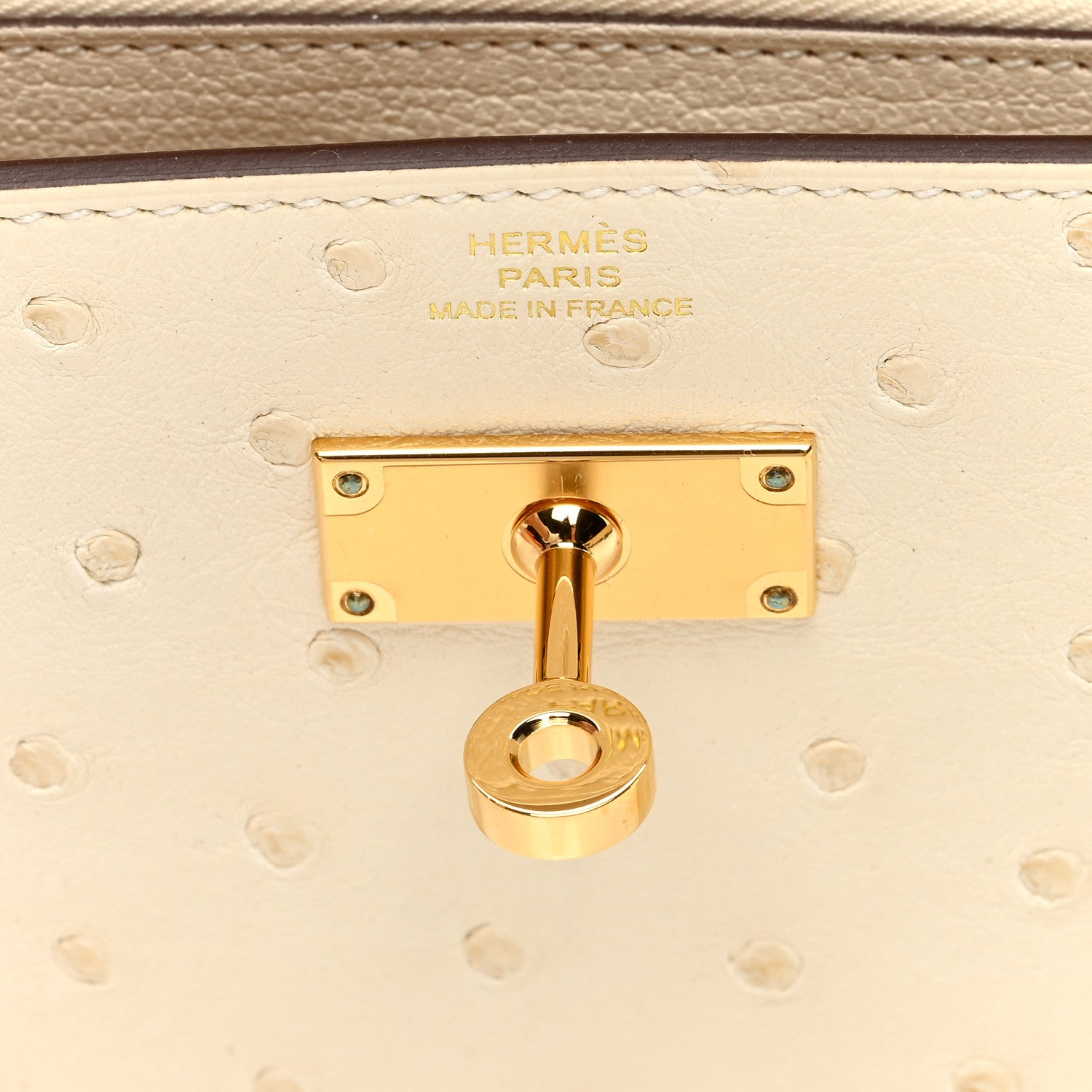 Hermes Ostrich Kelly Wallet To Go Craie 6 of 11