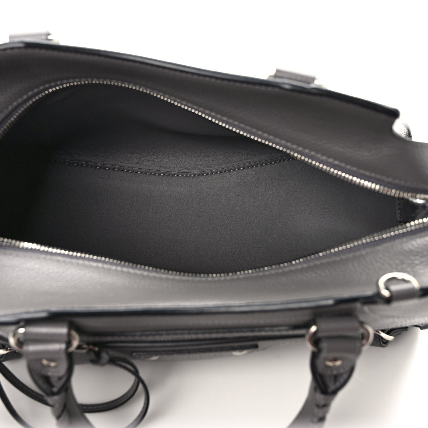 Balenciaga Grained Calfskin Neo Classic Silver Hardware S City Dark Grey 5 of 13