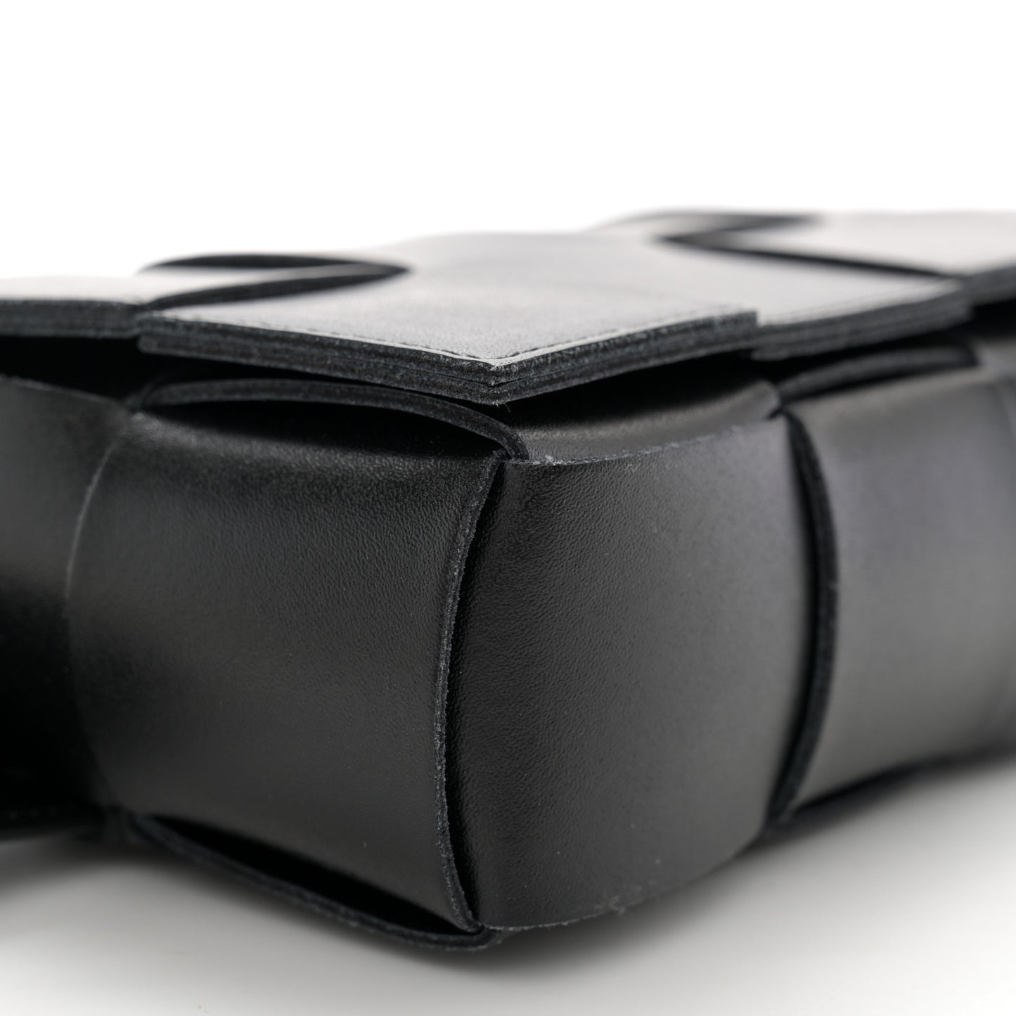 Nappa Maxi Intreccio The Belt Cassette Bag Black
