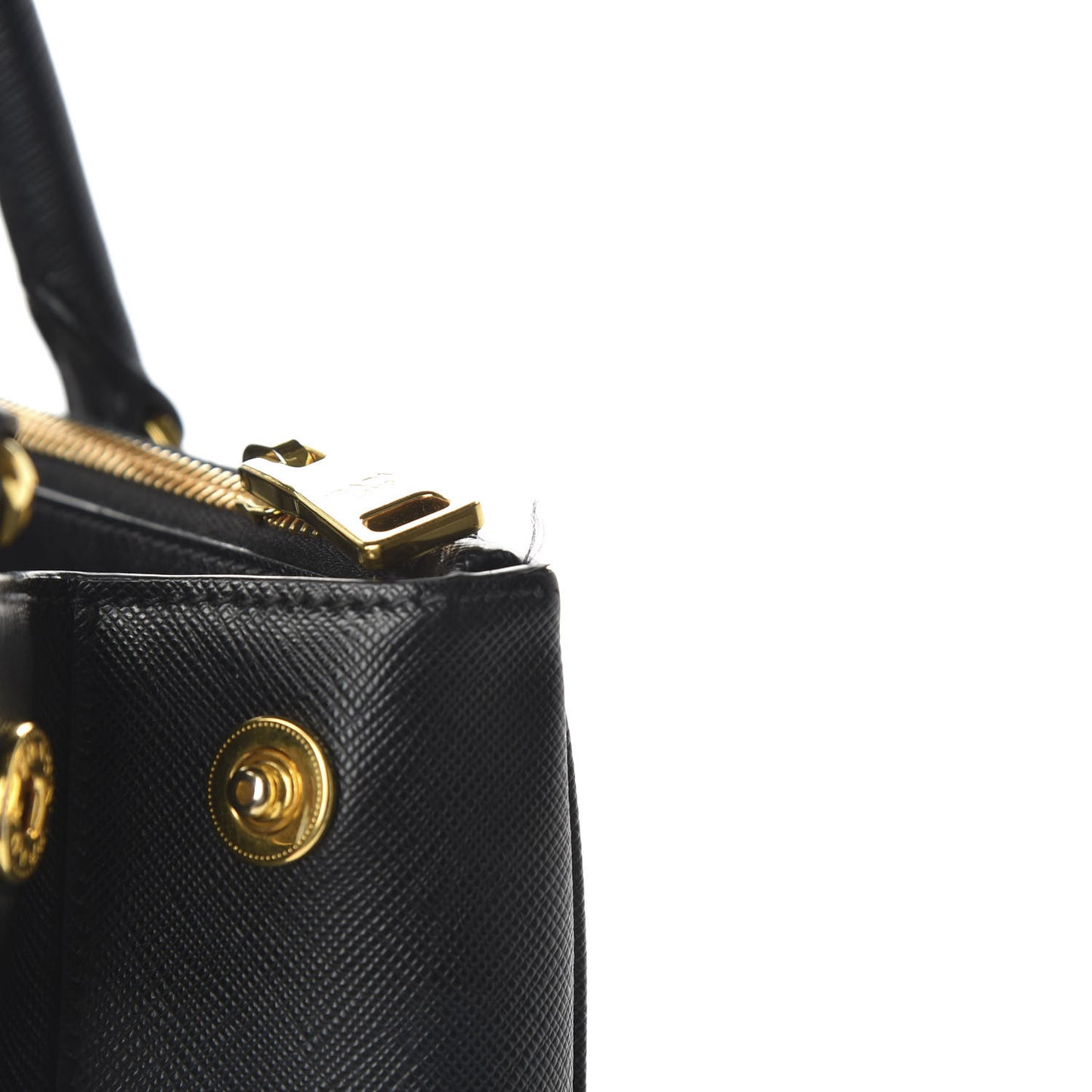 Saffiano Large Galleria Double Zip Tote Black