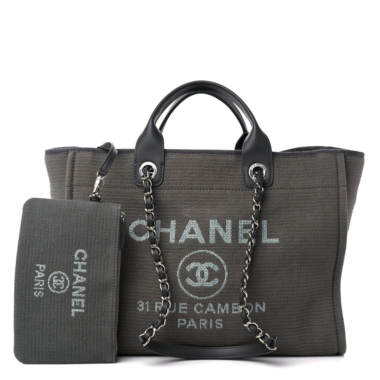 Mixed Fibers Small Deauville Tote Grey