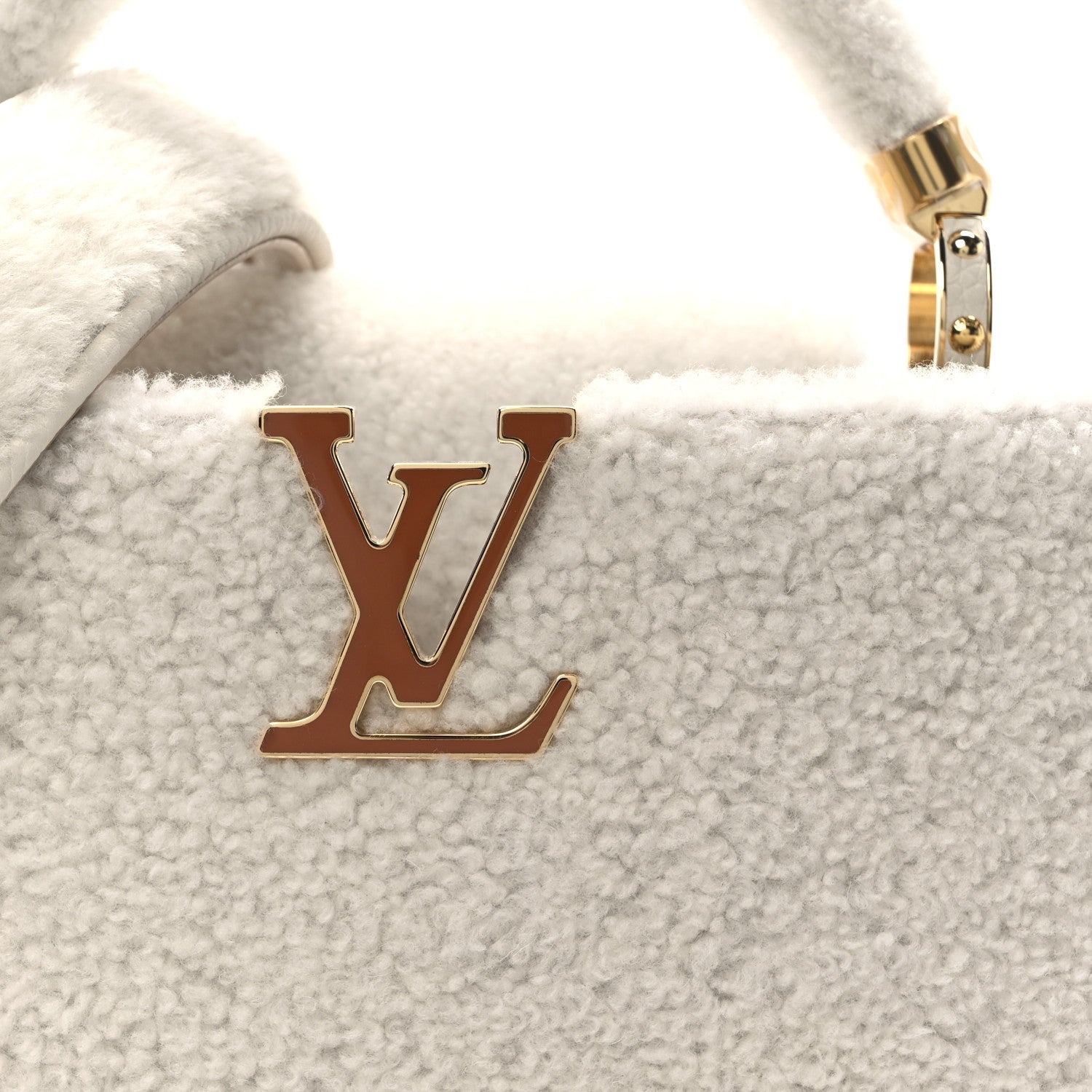 Louis Vuitton Shearling Calfskin Capucines BB White 7 of 9