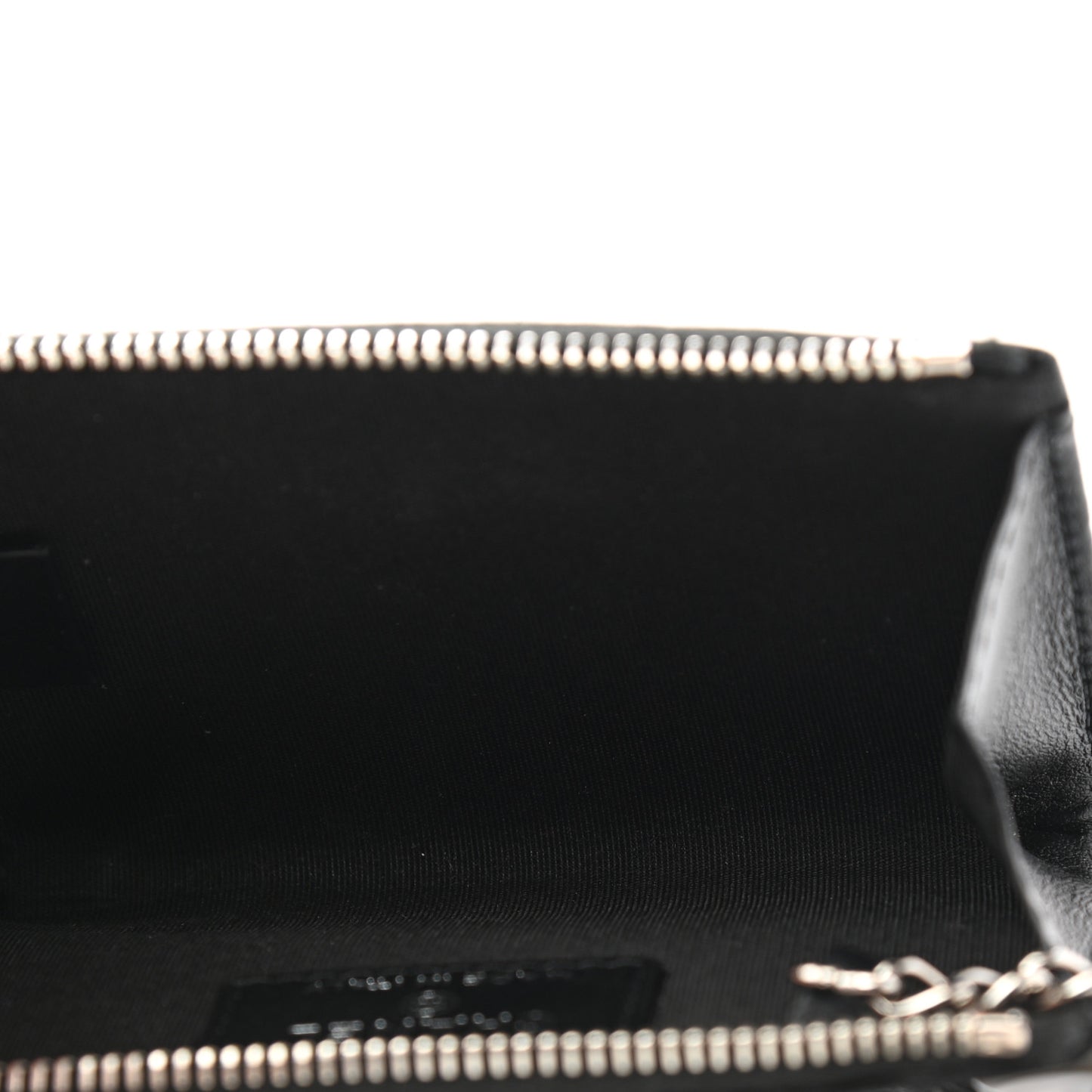 Caviar Camellia Embossed Key Holder Case Black