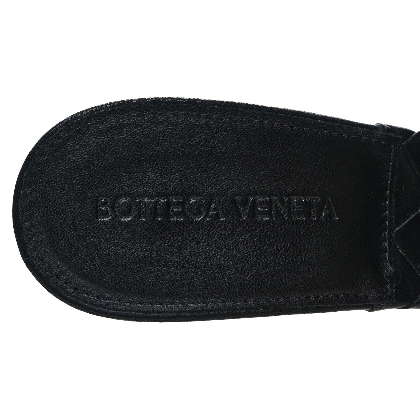 Nappa Maxi Intrecciato Lido Mule Sandals 38 Black