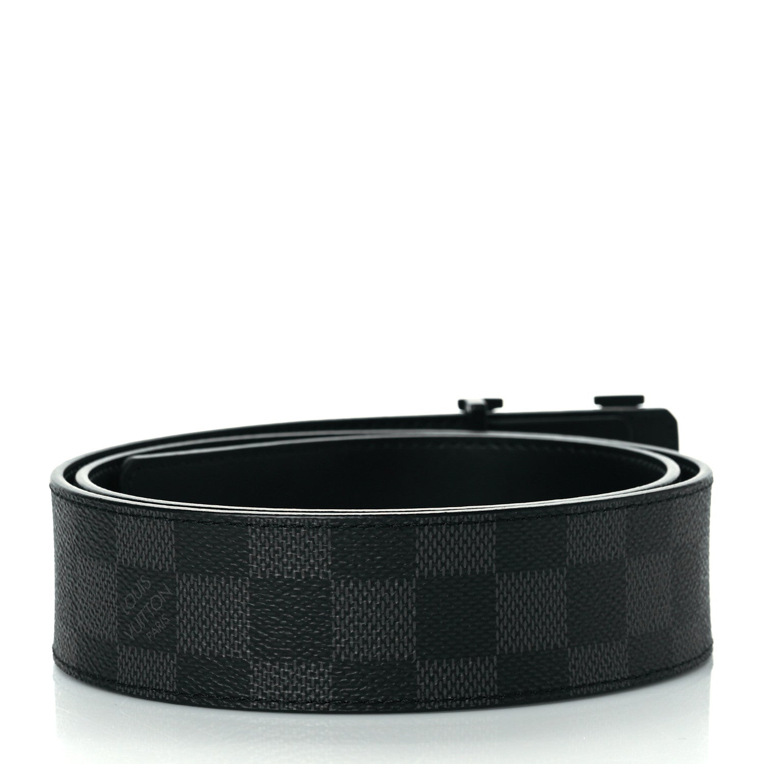 Louis Vuitton Damier Graphite 40mm LV Initiales Belt 85 34 3 of 8