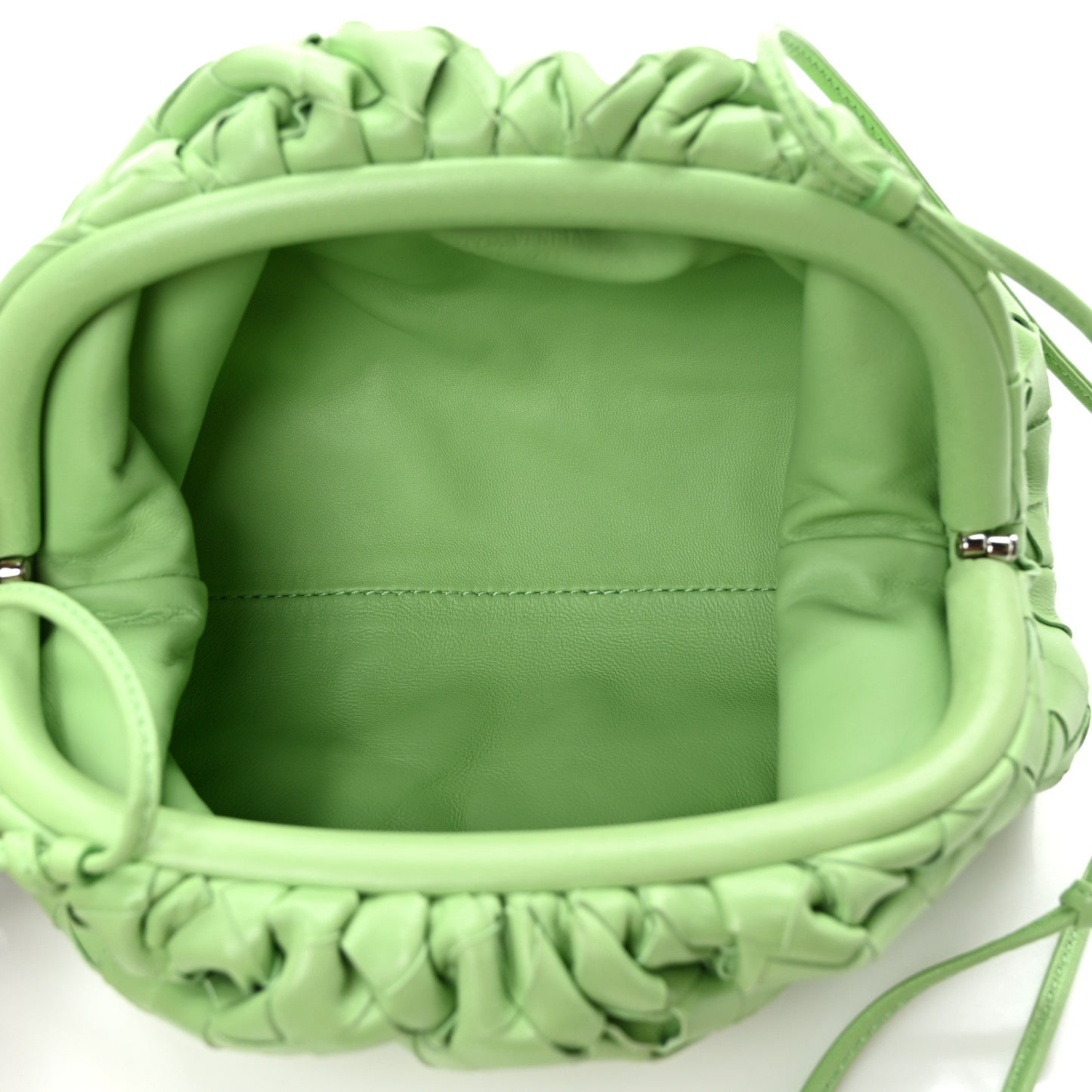Nappa Intrecciato The Mini Pouch Pistachio
