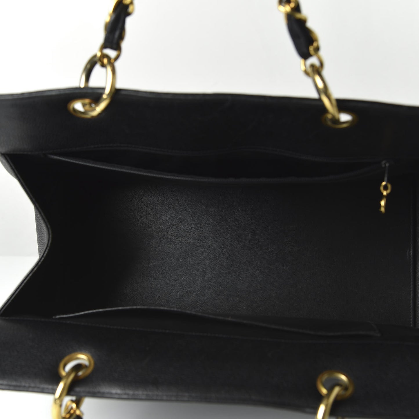 Caviar Quilted Grand Shopping Tote GST Black
