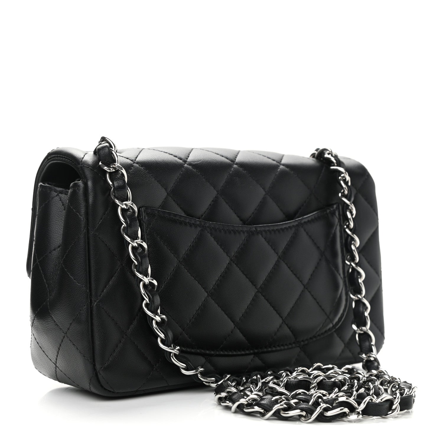Chanel Lambskin Quilted Mini Rectangular Flap Black 3 of 11