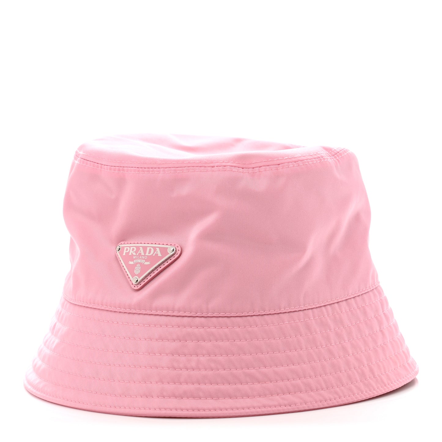 Re-Nylon Metal Triangle Logo Womens Bucket Hat S Rosa