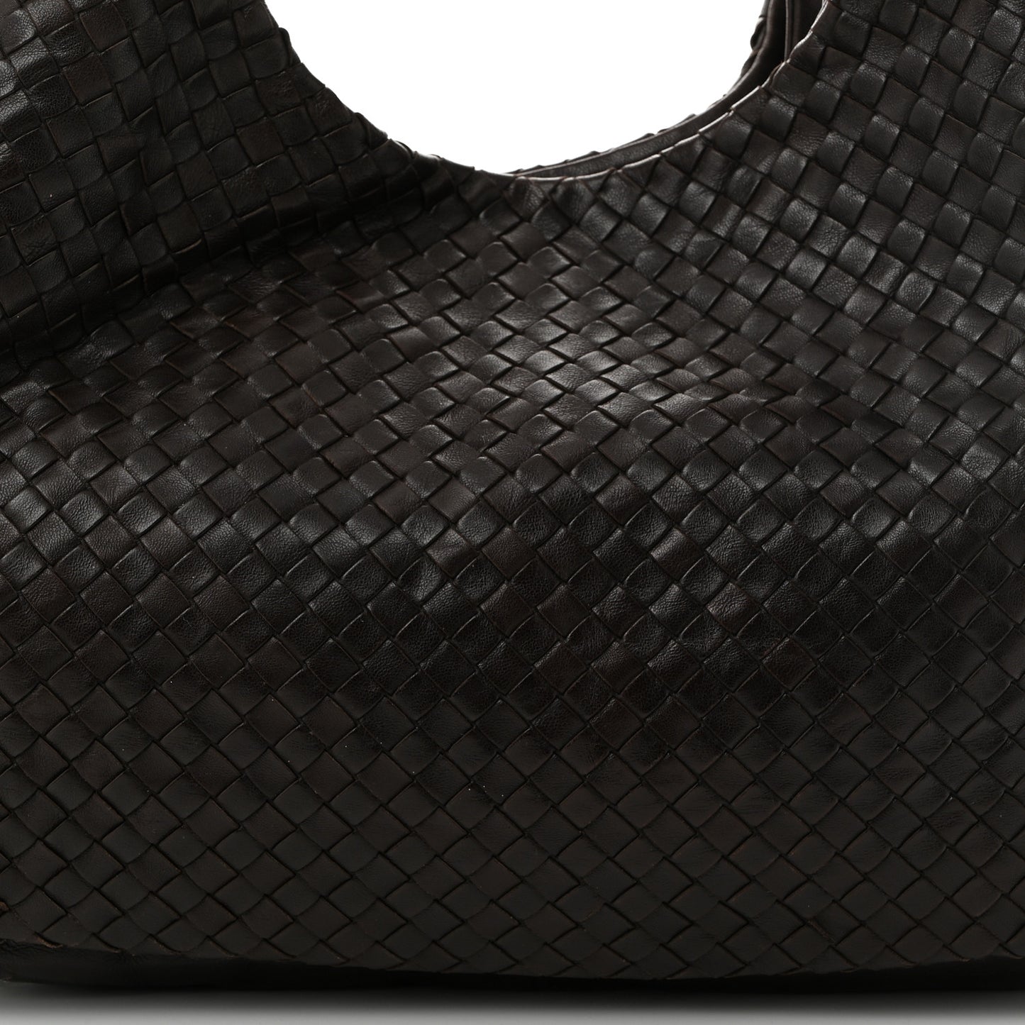 Nappa Intrecciato Large Campana Hobo Ebano