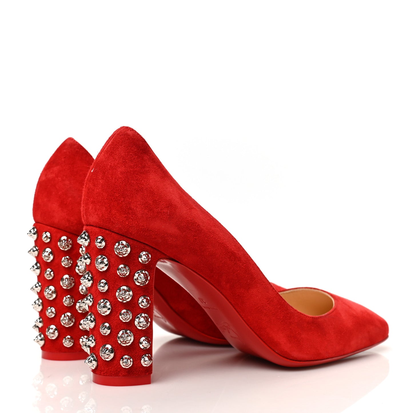 Veau Velours Donna Stud Spikes 85 Pumps 37 Loubi