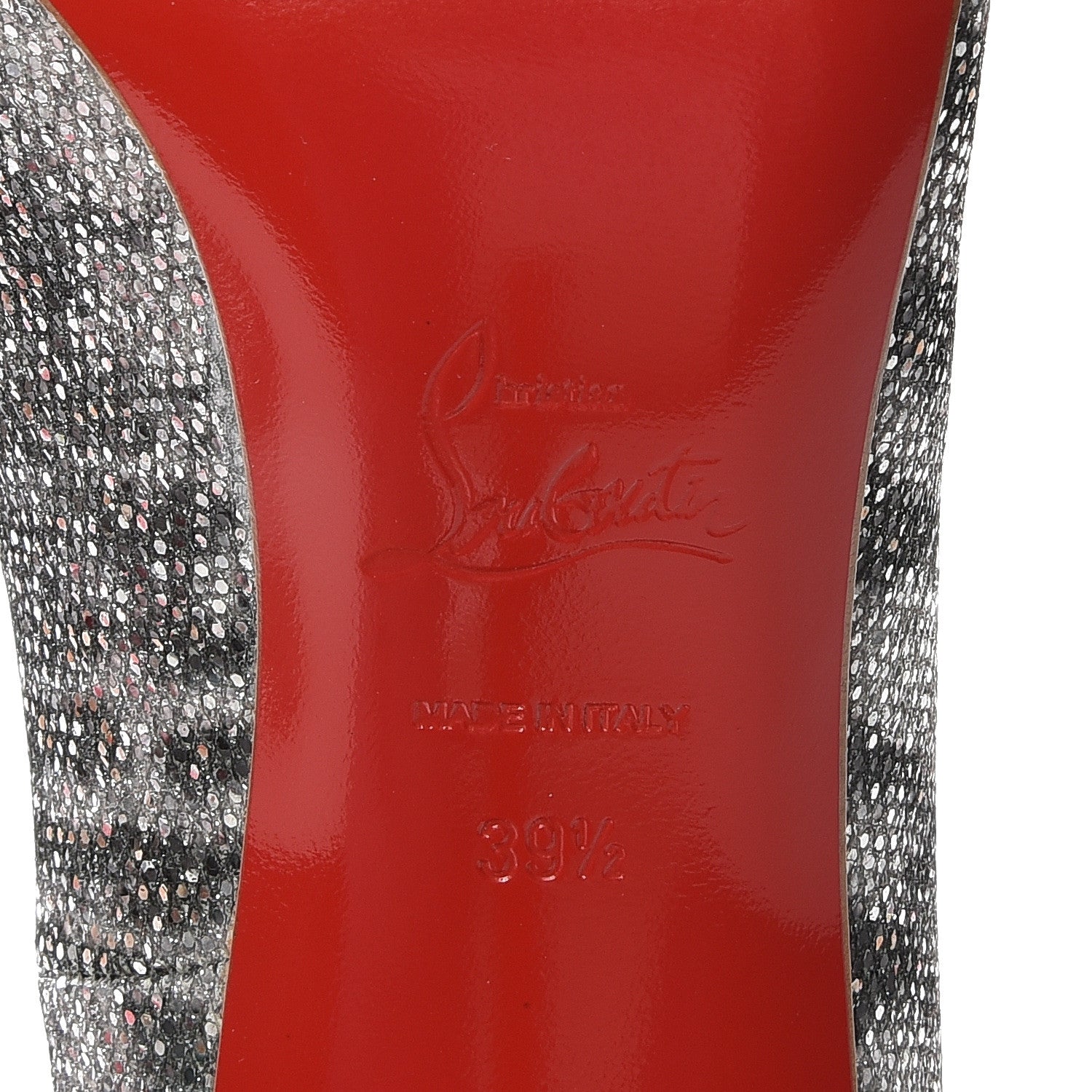 Christian Louboutin Glitter Sirene Pigalle Follies 100 Pumps 39.5 Silver 9 of 11