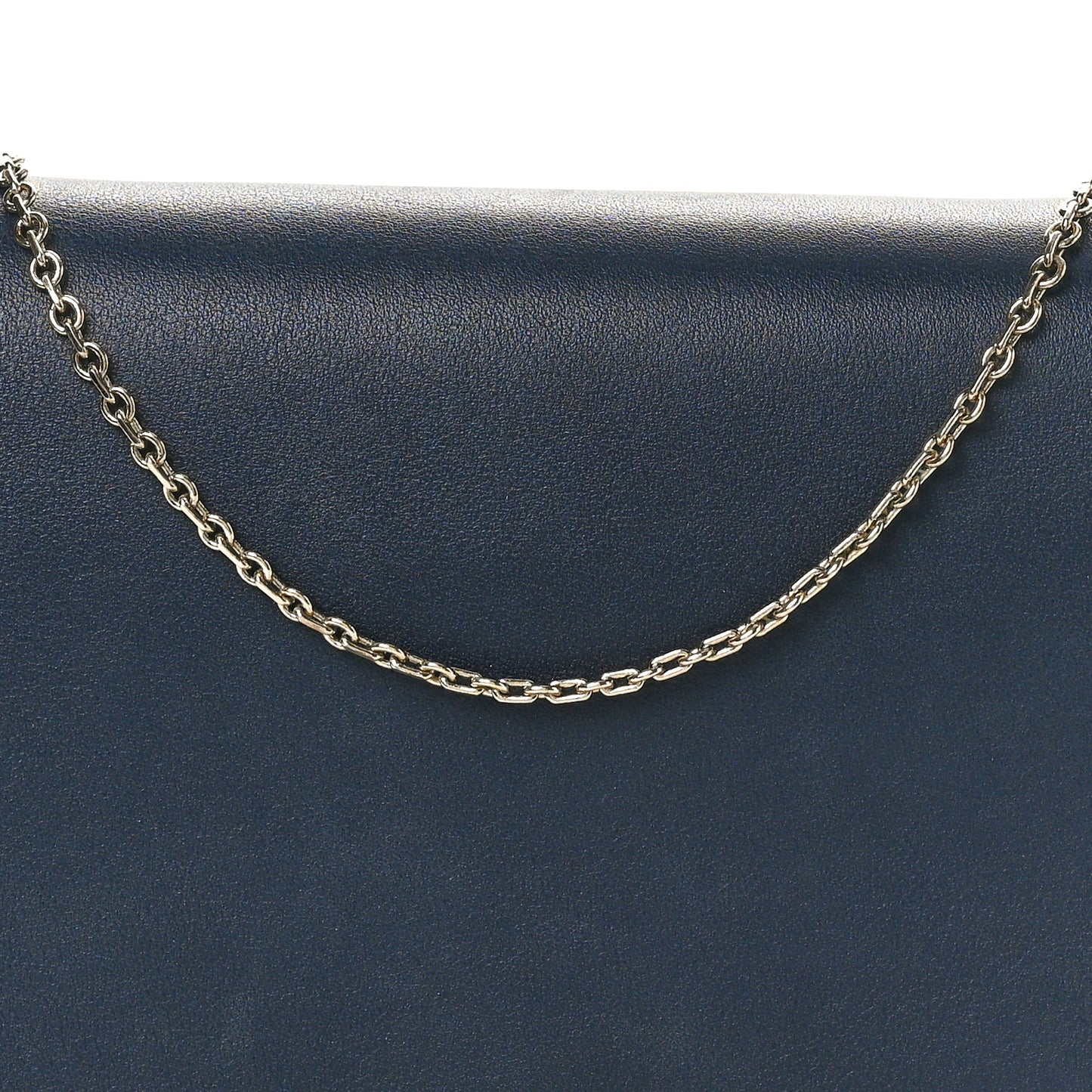 Calfskin Rockstud Wallet on Chain Marine