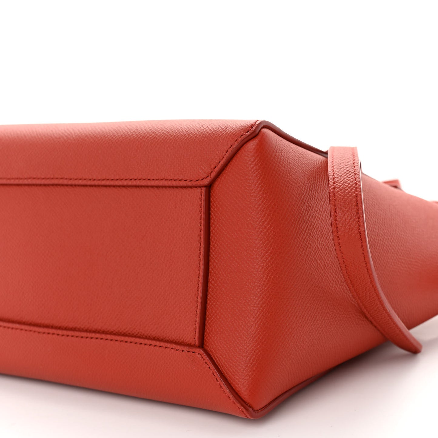 Grained Calfskin Micro Belt Bag Fox Red