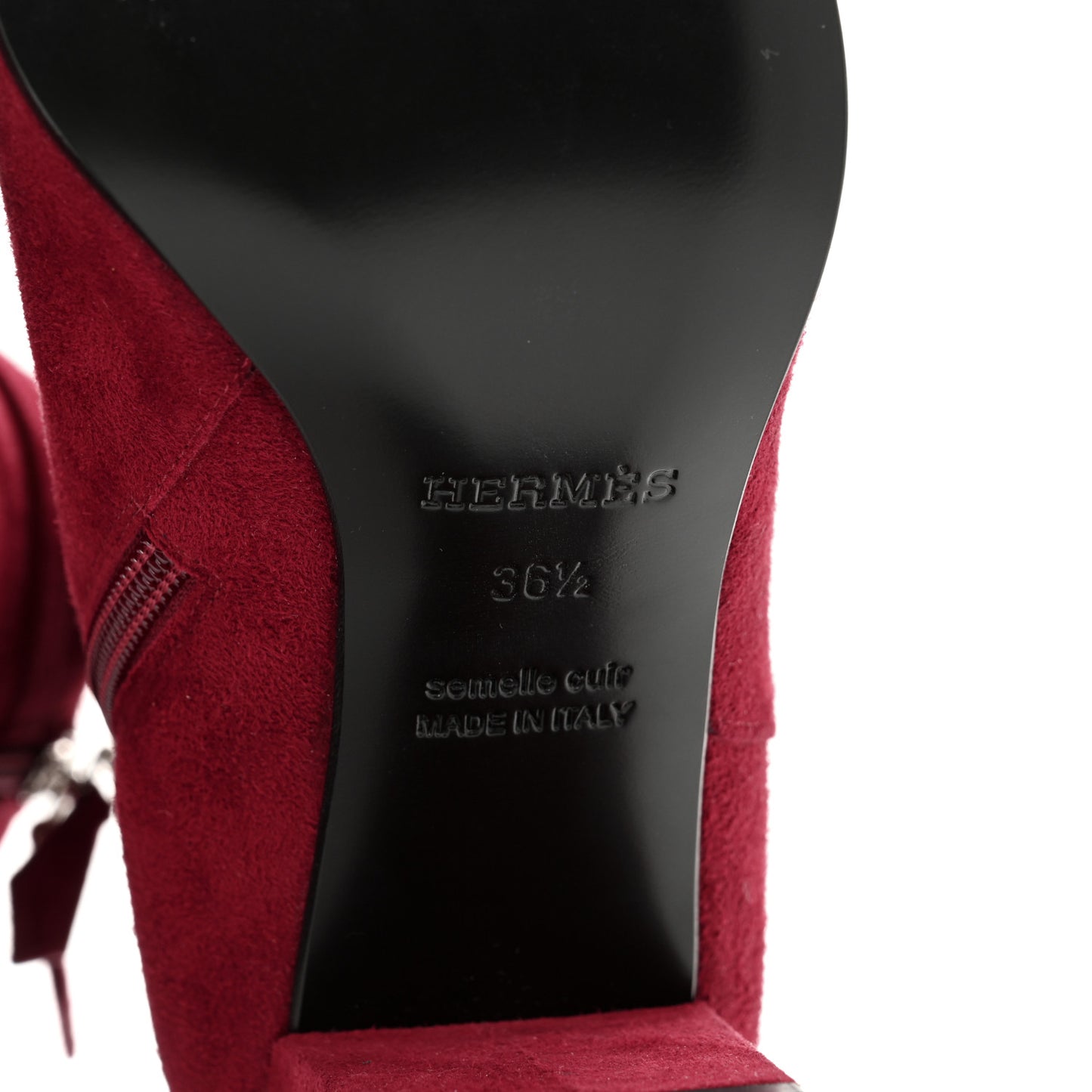 Suede Goatskin Saint Germain Ankle Boots 36.5 Rouge Tibetain