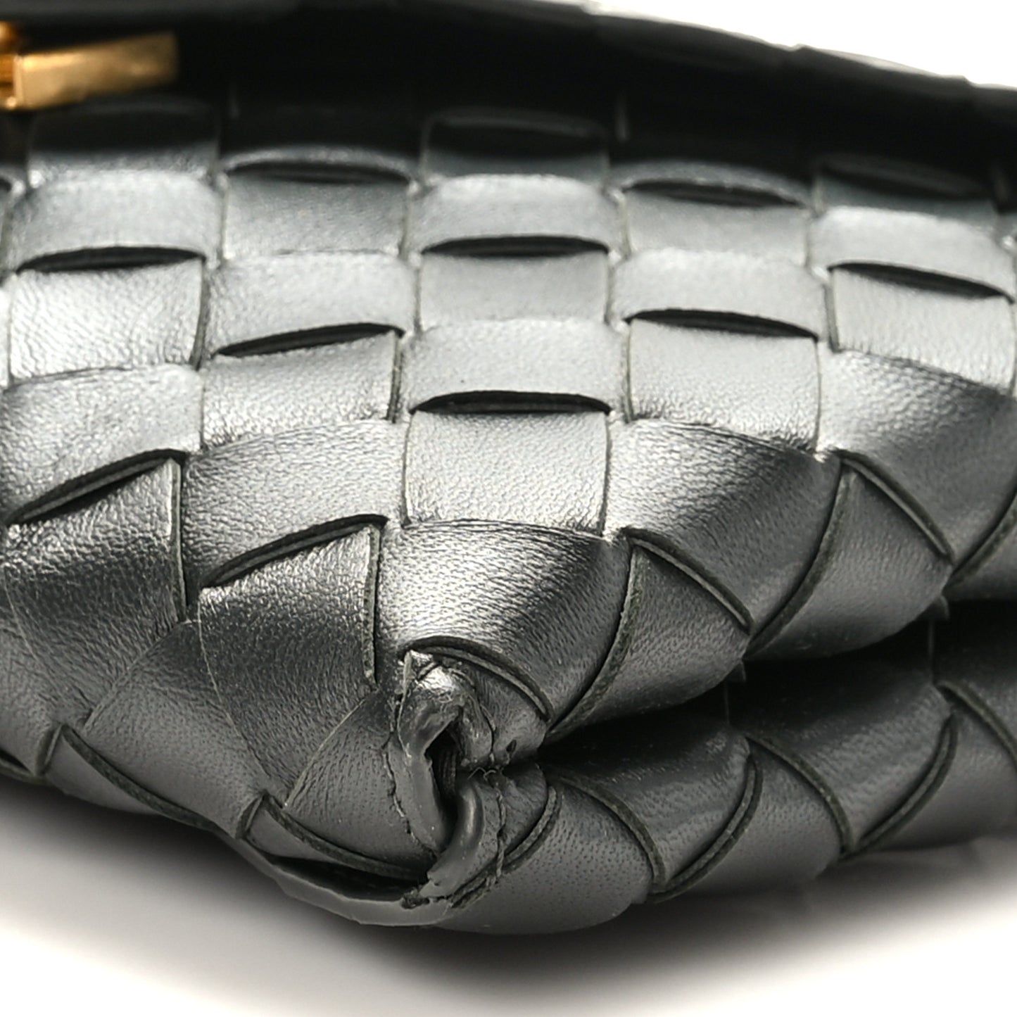 Nappa Intrecciato Envelope Pouch Black