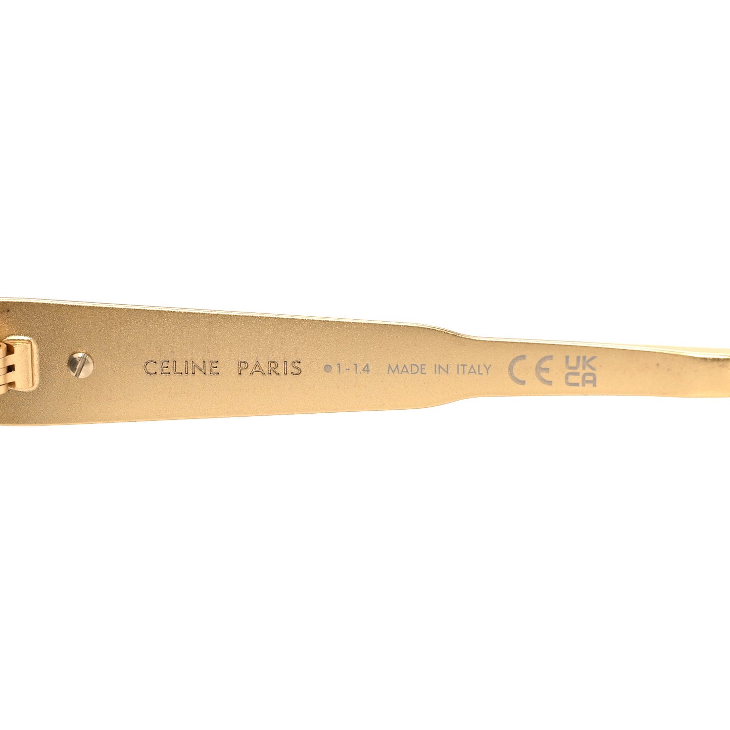 Metal Triomphe Cat Eye Sunglasses CL40293U Gold Green