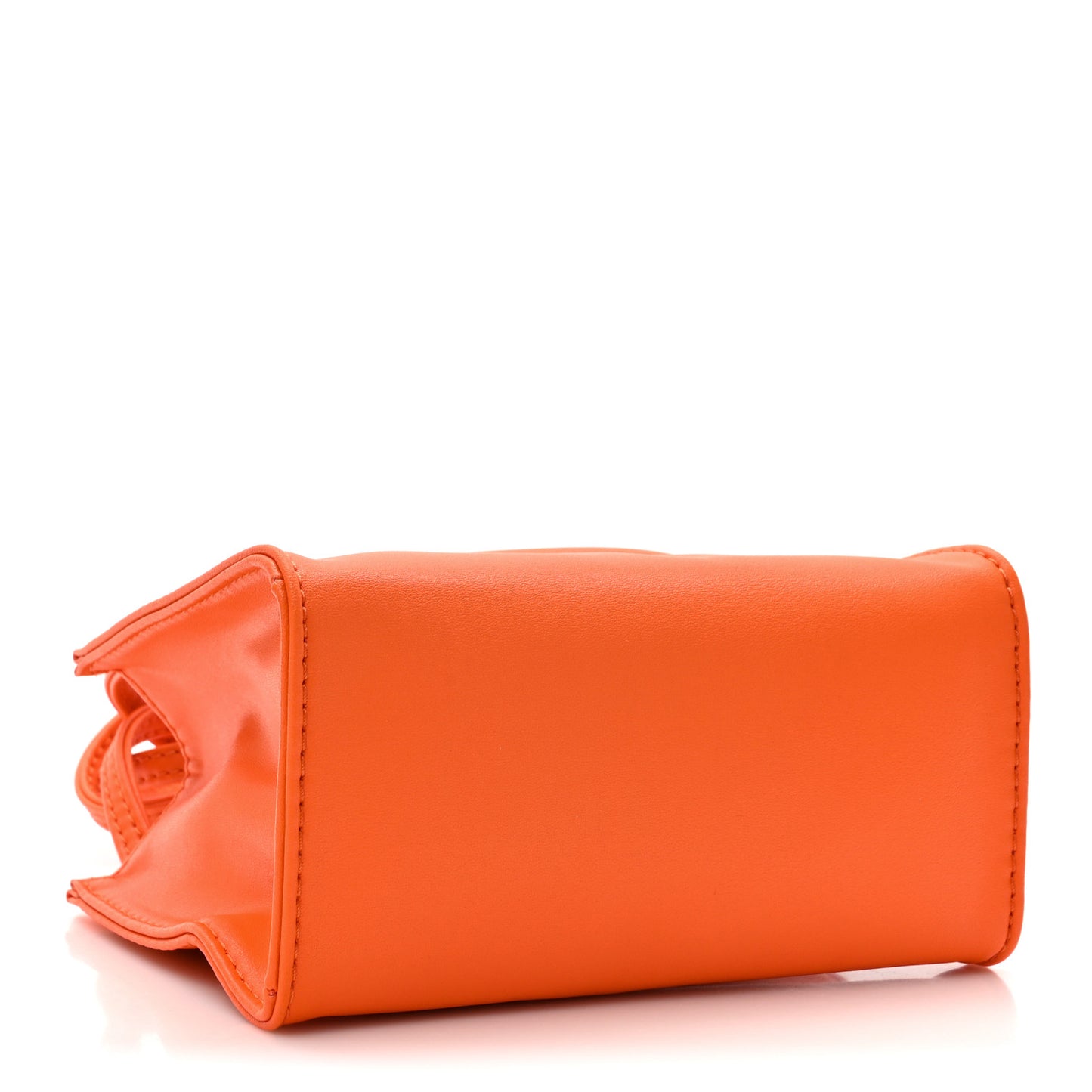 Vegan Leather Small Shopping Bag Orange