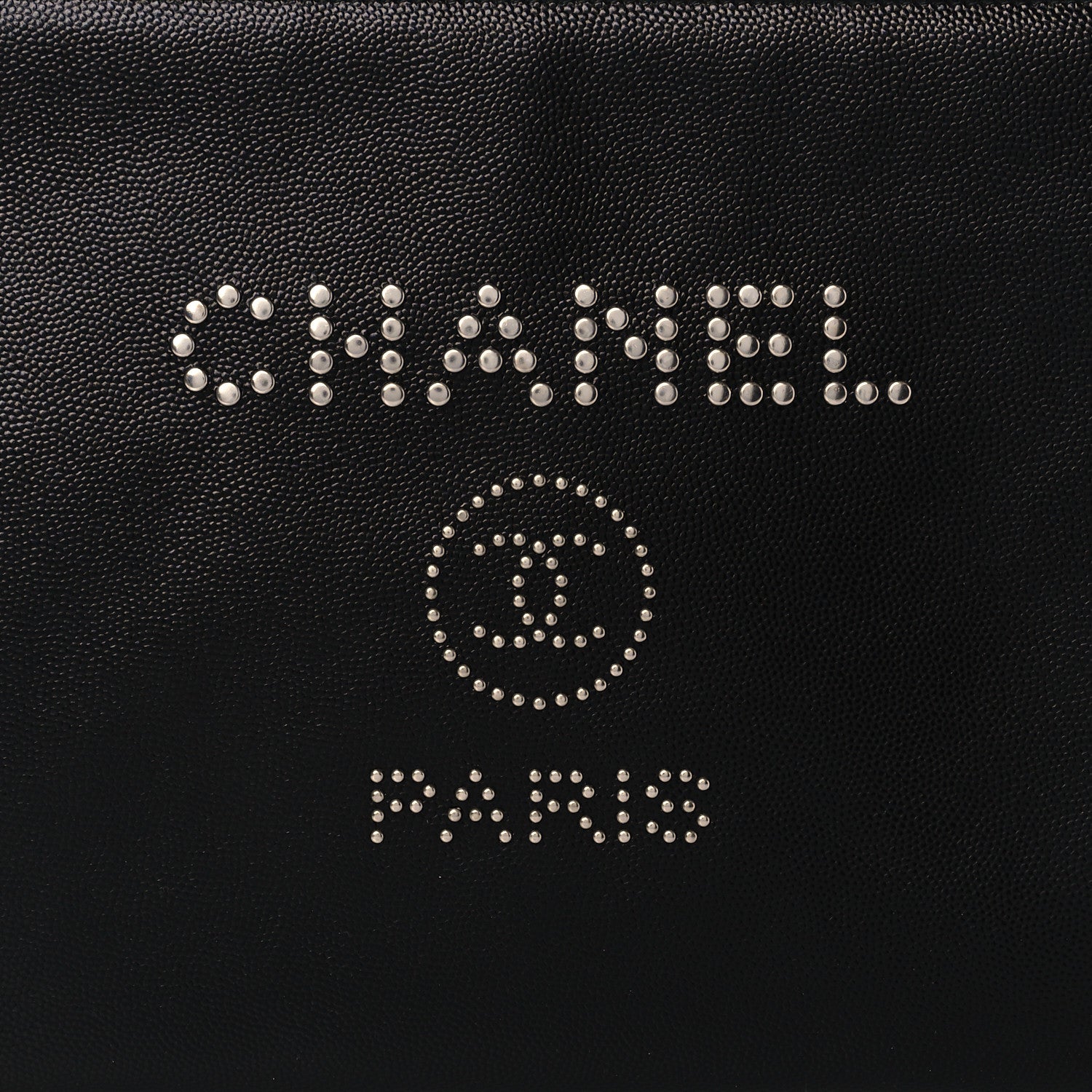 Chanel Caviar Studded Medium Deauville Pouch Black 8 of 11