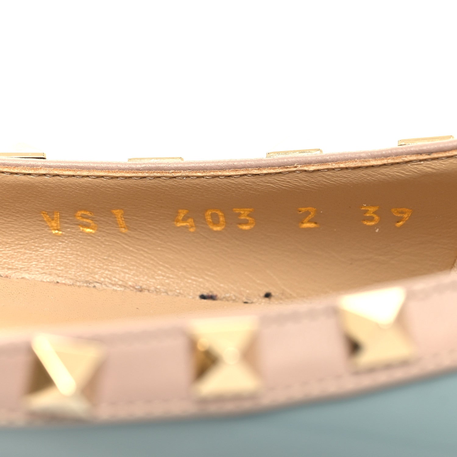 Valentino Garavani Patent Calfskin Rockstud Ballerina Flats 39 Grey Poudre 6 of 8