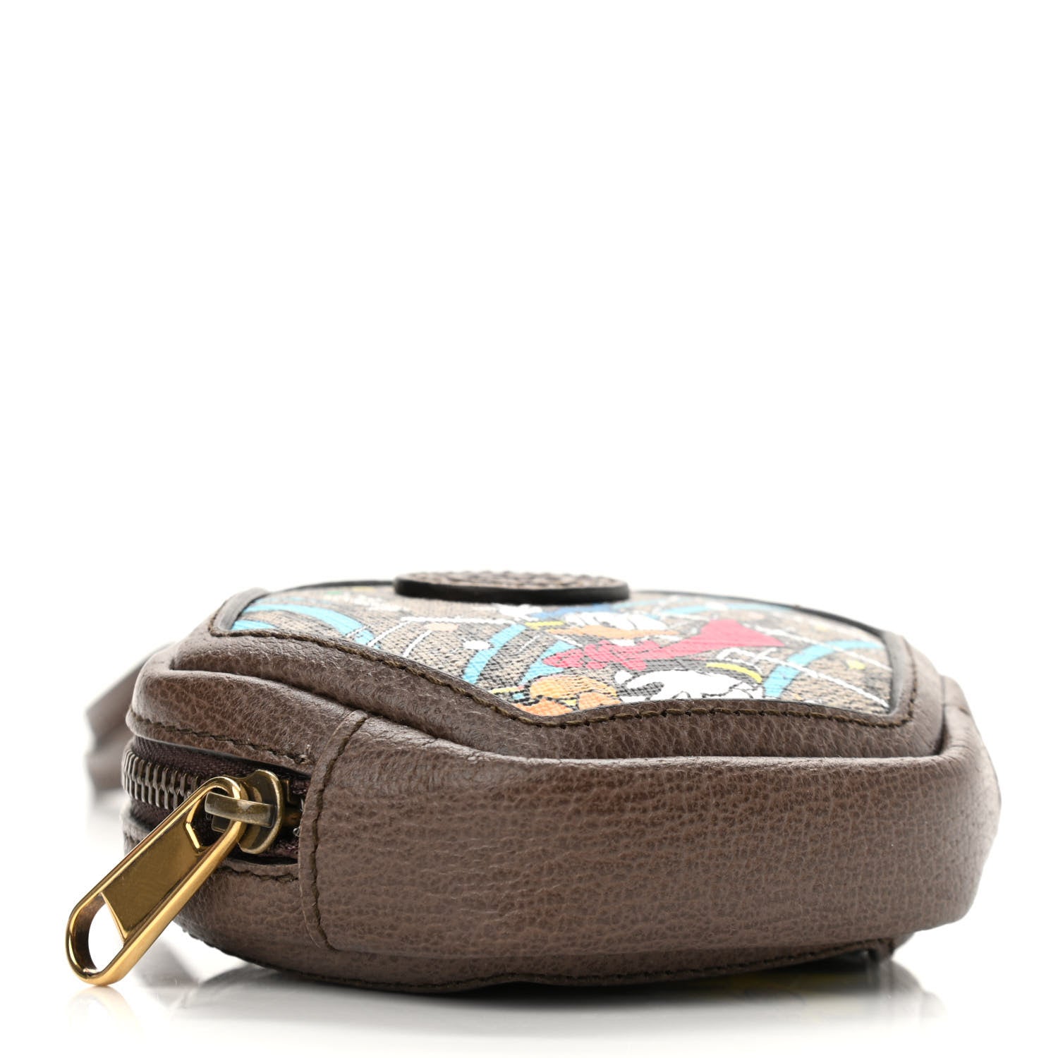 Gucci X DISNEY GG Supreme Monogram Donald Duck Interlocking G Coin Pouch Beige Multicolor New Acero 4 of 10