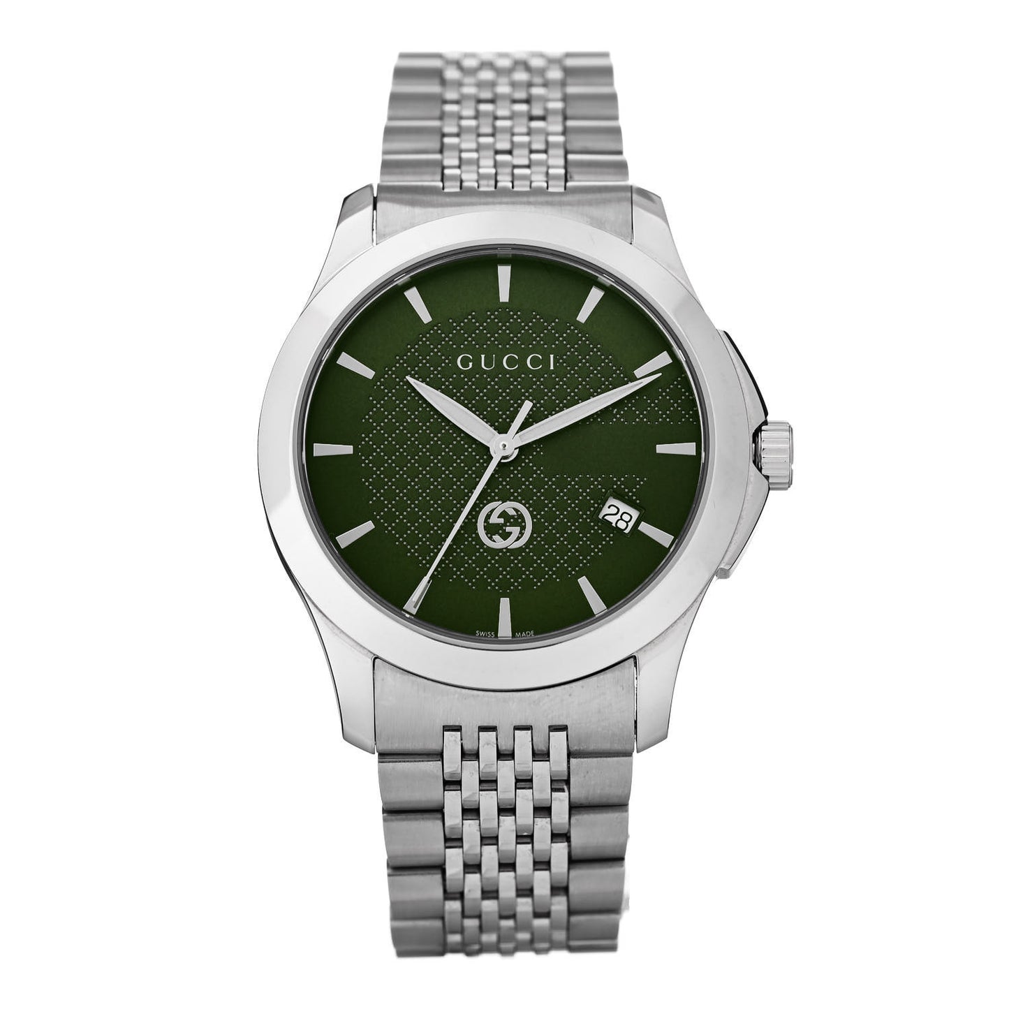 Stainless Steel 38mm G-Timeless Diamante Quartz Watch Green