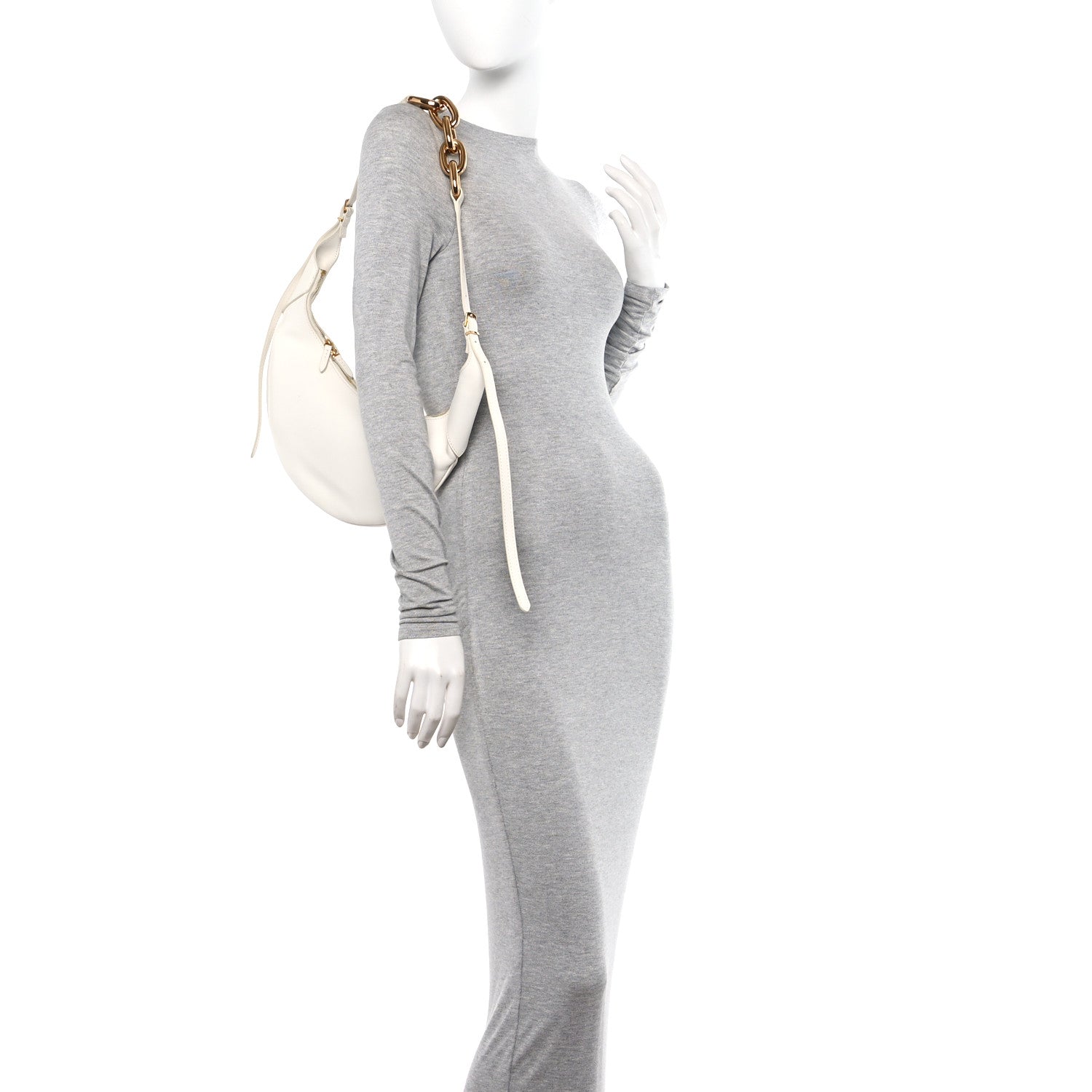 Khaite Smooth Calfskin Alessia Hobo White 2 of 10