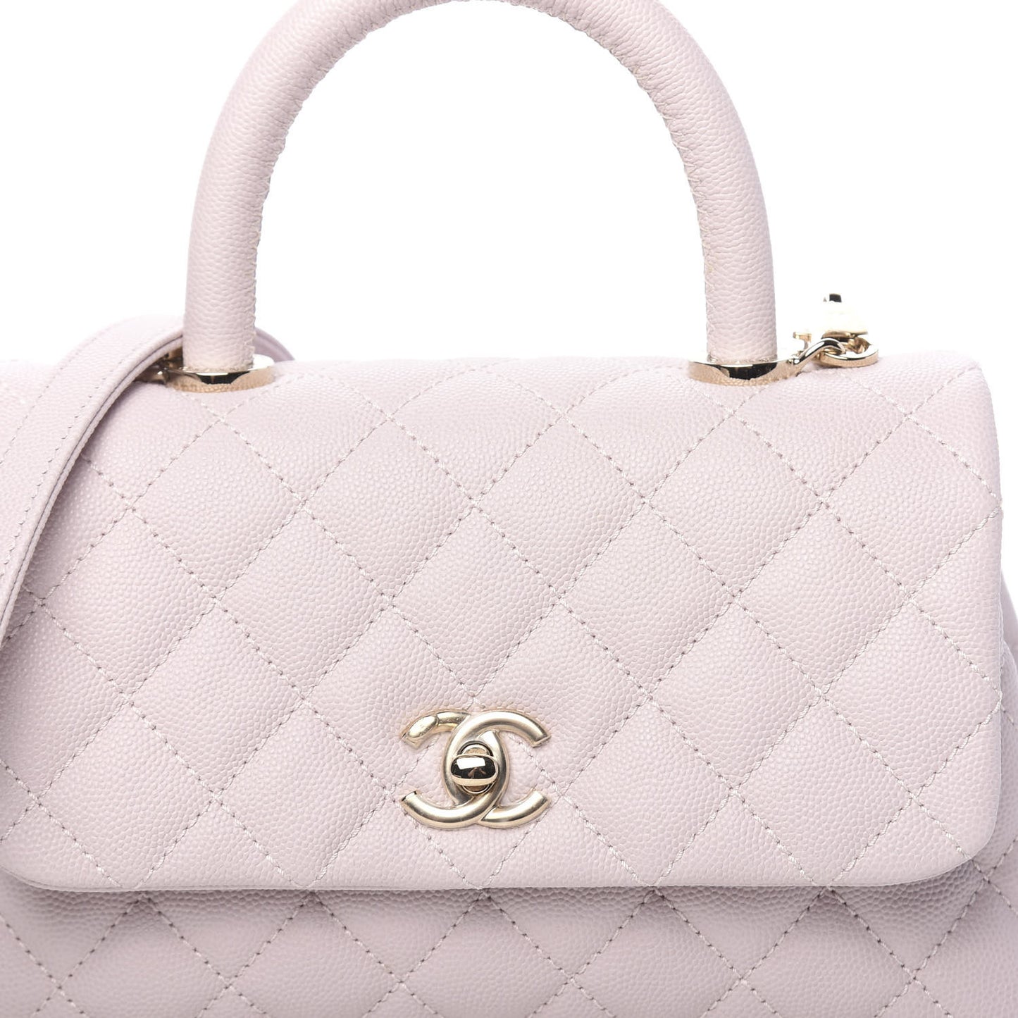 Caviar Quilted Mini Coco Handle Flap Lilas Lilac