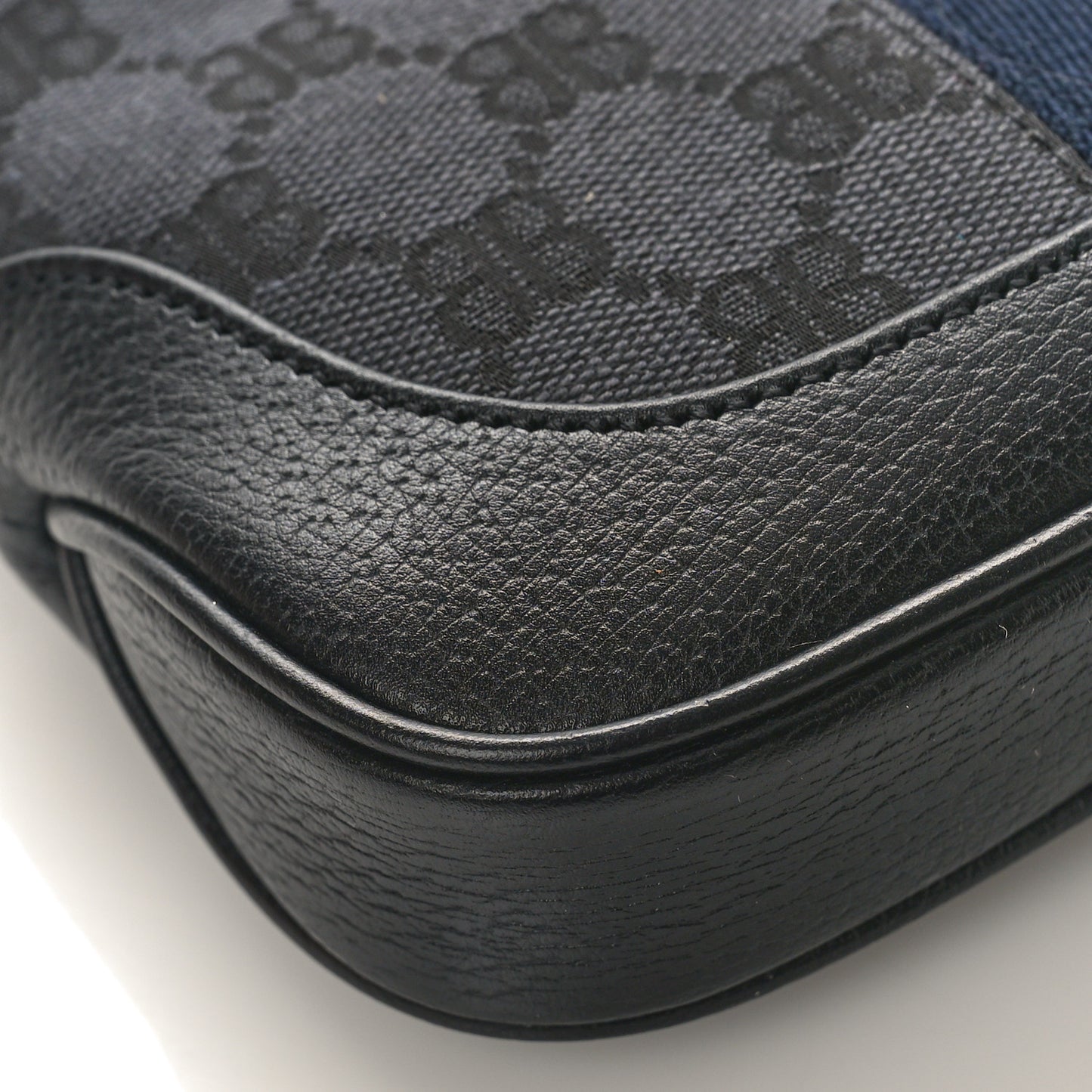 X BALENCIAGA BB Monogram Calfskin Web Mini Jackie 1961 Hobo Black