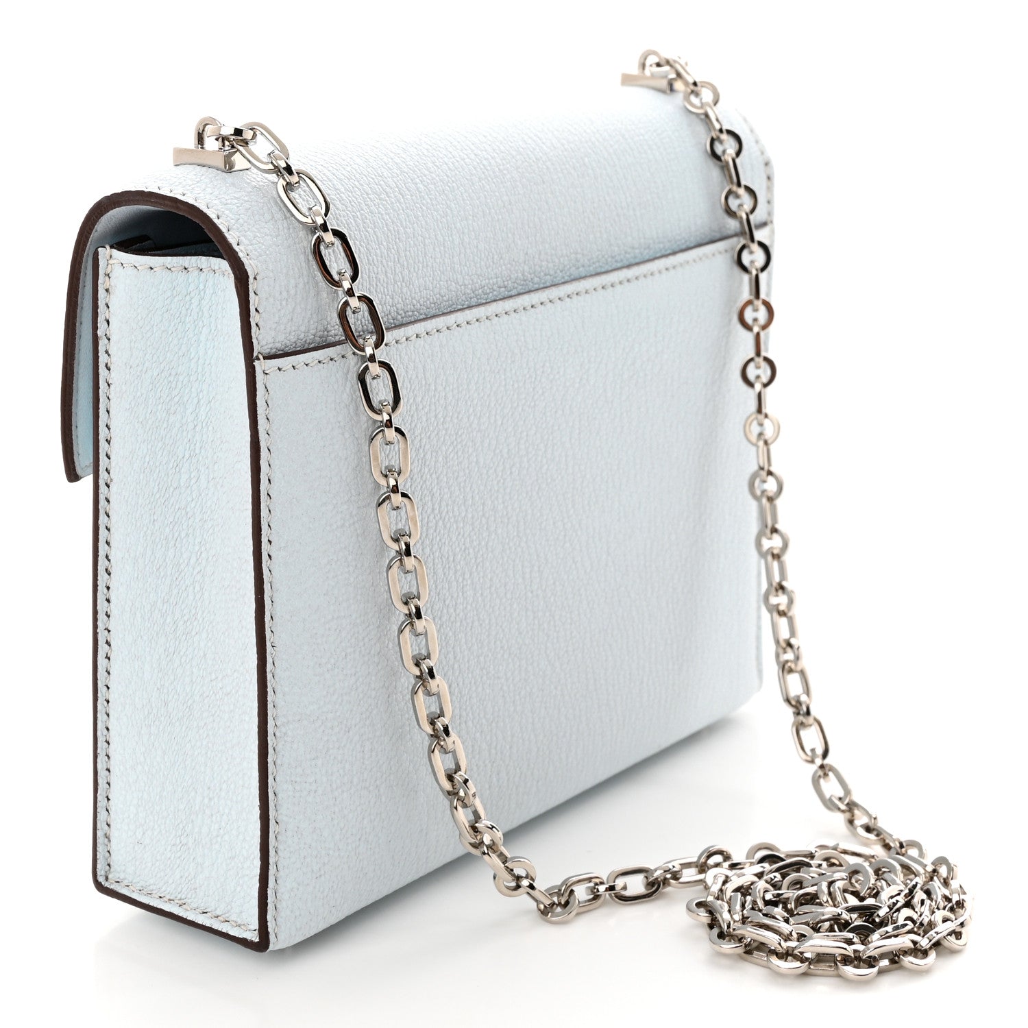 Hermes Chevre Mysore Mini Verrou Chaine Bag Bleu Brume 3 of 13