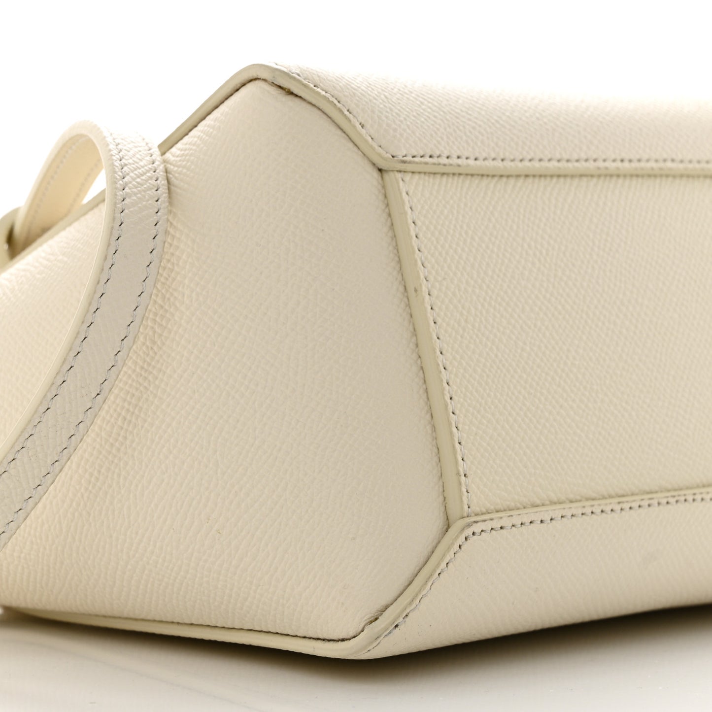 Grained Calfskin Nano Belt Bag Chalk
